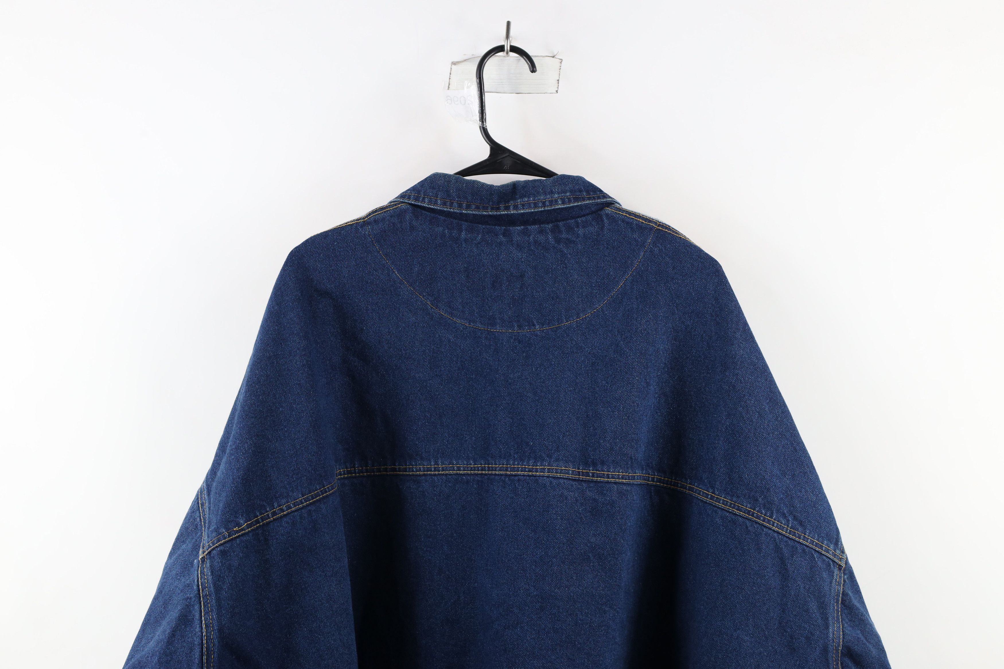 Vintage Vintage 90s Streetwear Half Zip Pullover Denim Jacket USA Size US XXL / EU 58 / 5 - 14 Thumbnail