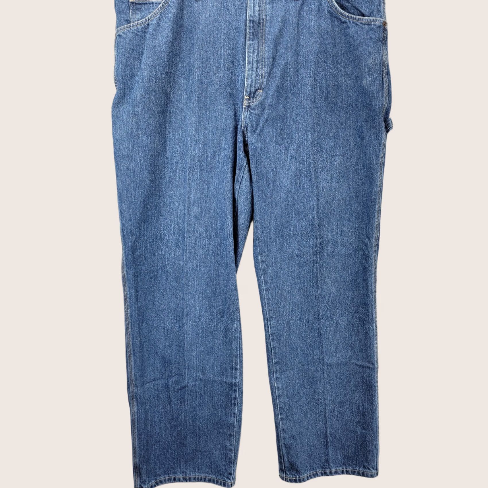 Dickies Dickies Jeans Mens 44x32 Blue Denim Carpenter Work Wear Cotton Adult Gorp Core Jeans Size US 44 / EU 60 - 1 Thumbnail
