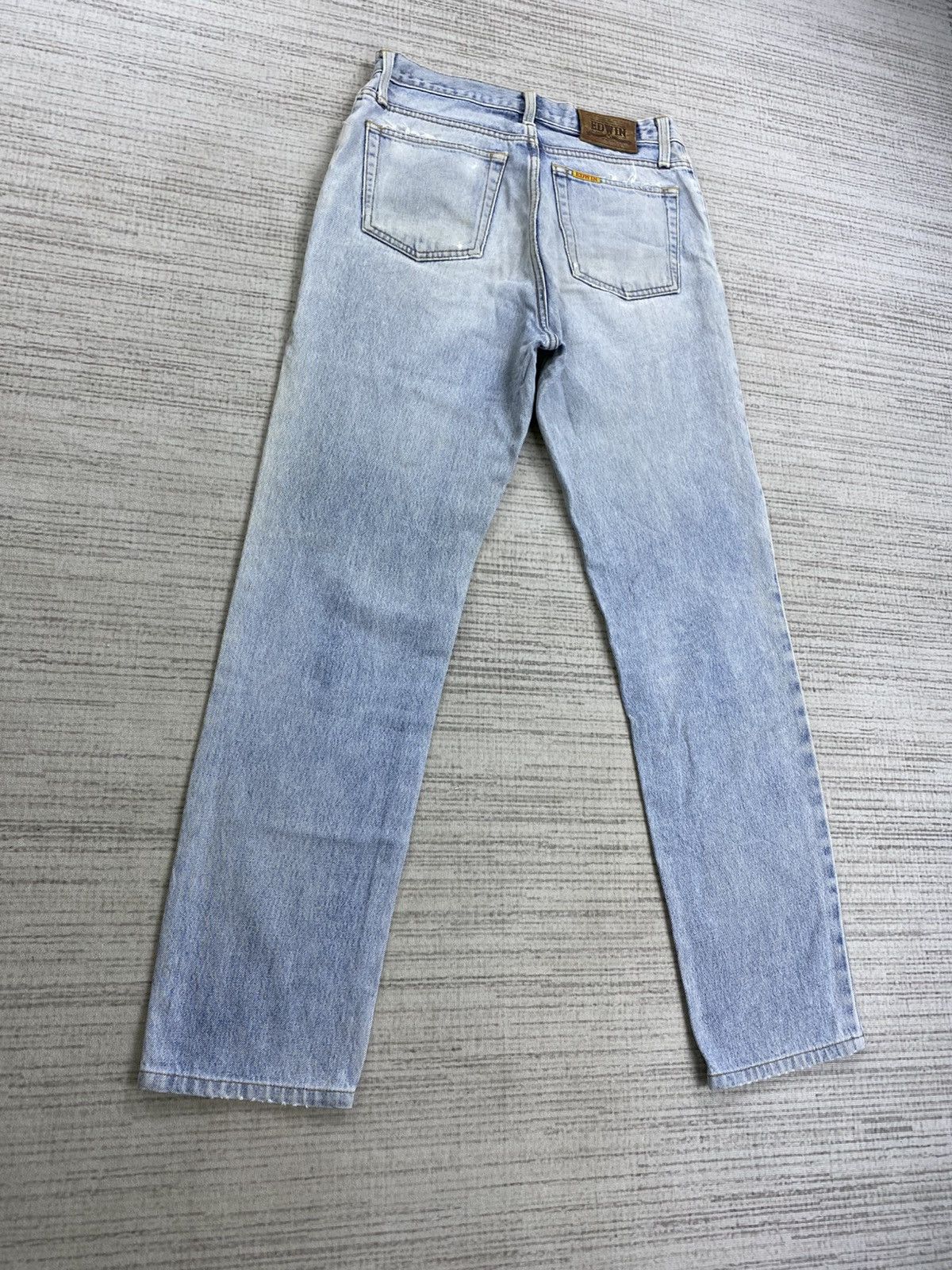 Edwin × Japanese Brand × Vintage Vintage Edwin Light Blue Straight Cut Denim Pants Size US 28 / EU 44 - 10 Thumbnail