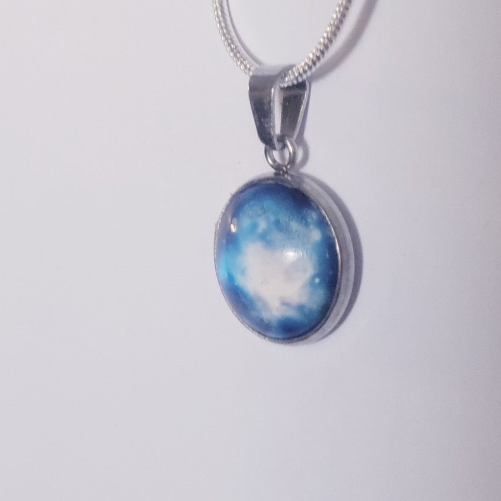 Handmade 925 Sterling Silver nebula galaxy necklace Size ONE SIZE - 3 Thumbnail
