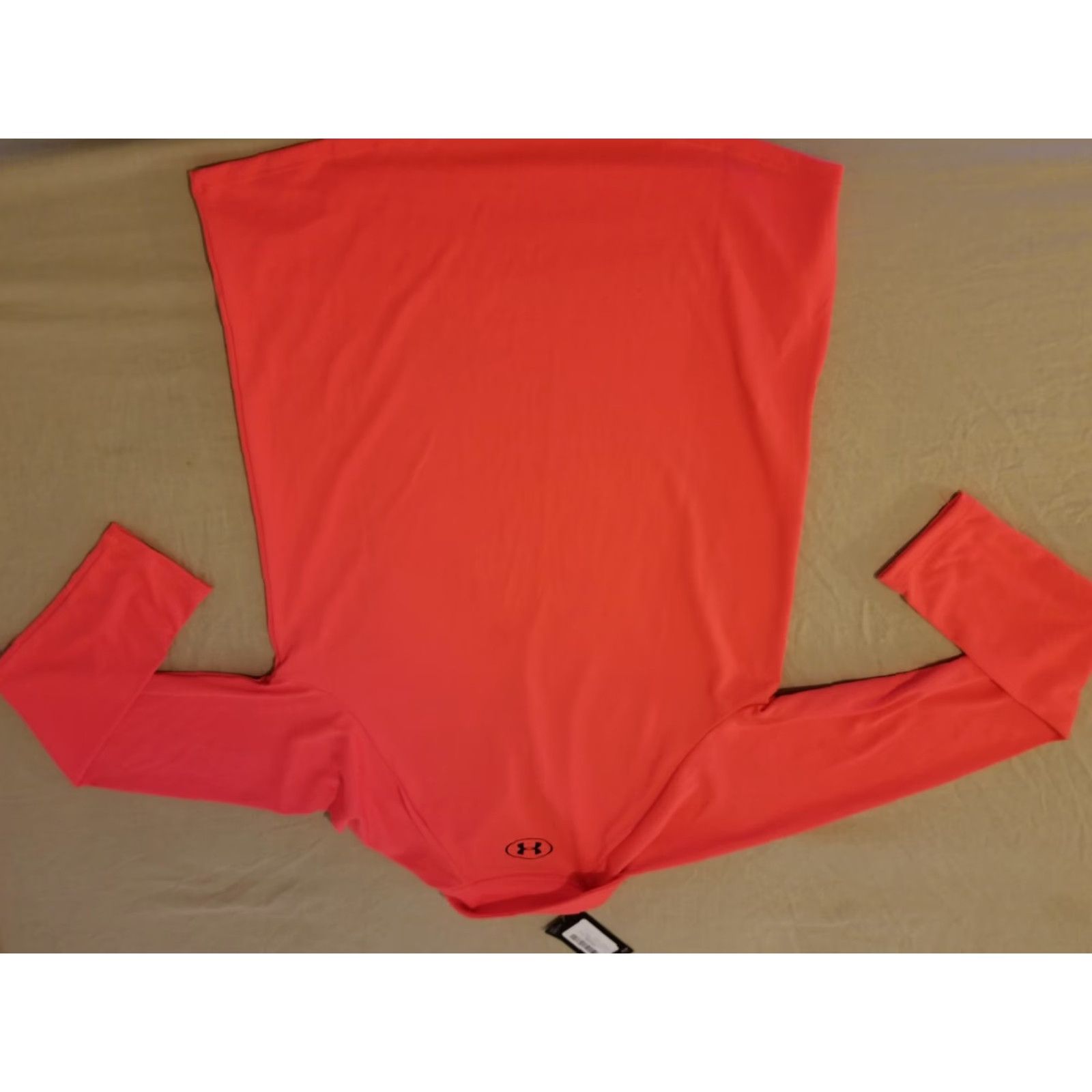 Under Armour Under Armour Shirt S Small Orange Long Sleeve Zip Athletic Mens Size US S / EU 44-46 / 1 - 5 Thumbnail