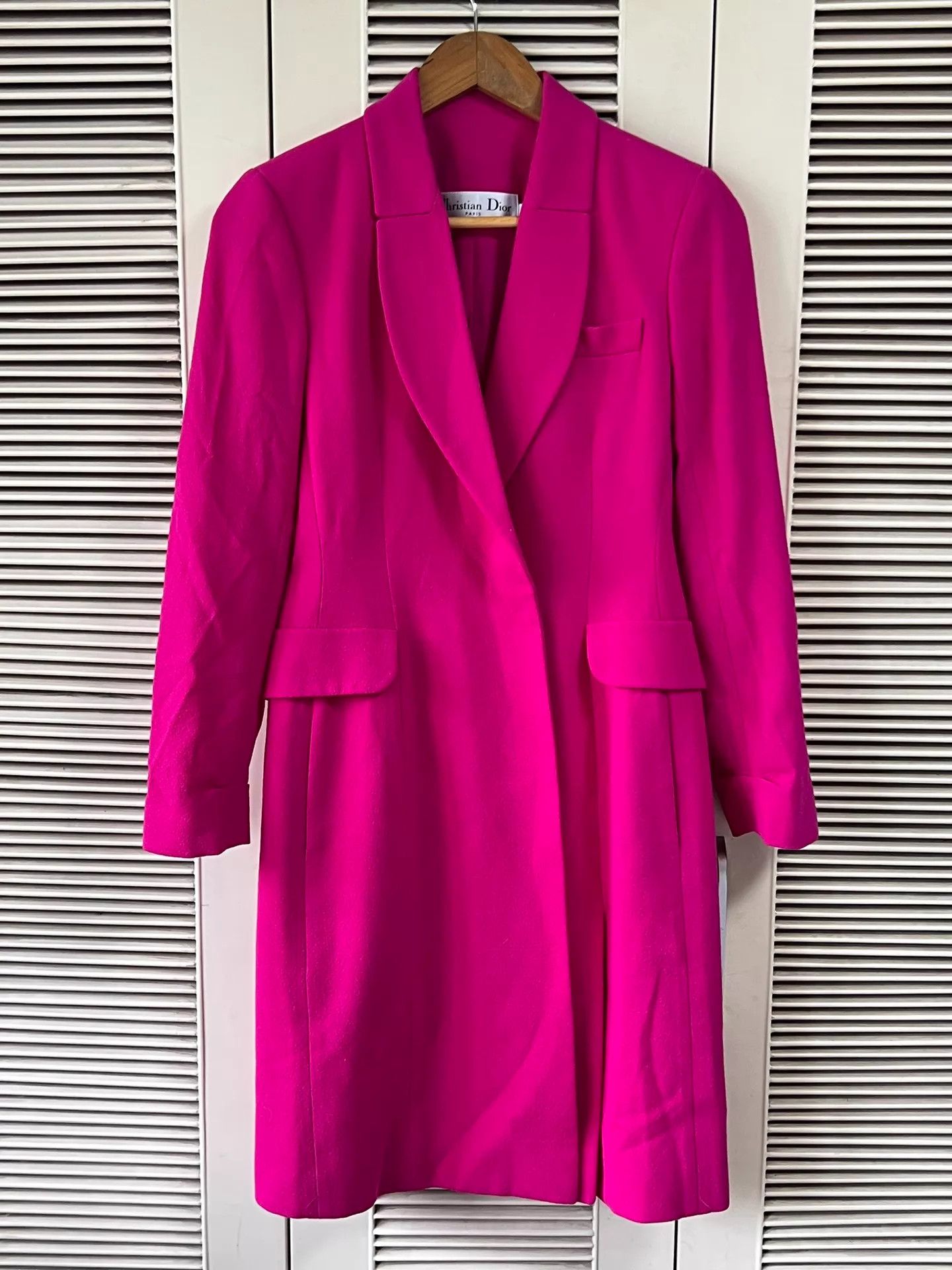 Dior Dior Magenta Wool Coat Women's 38 Near Mint Size S / US 4 / IT 40 - 1 Thumbnail