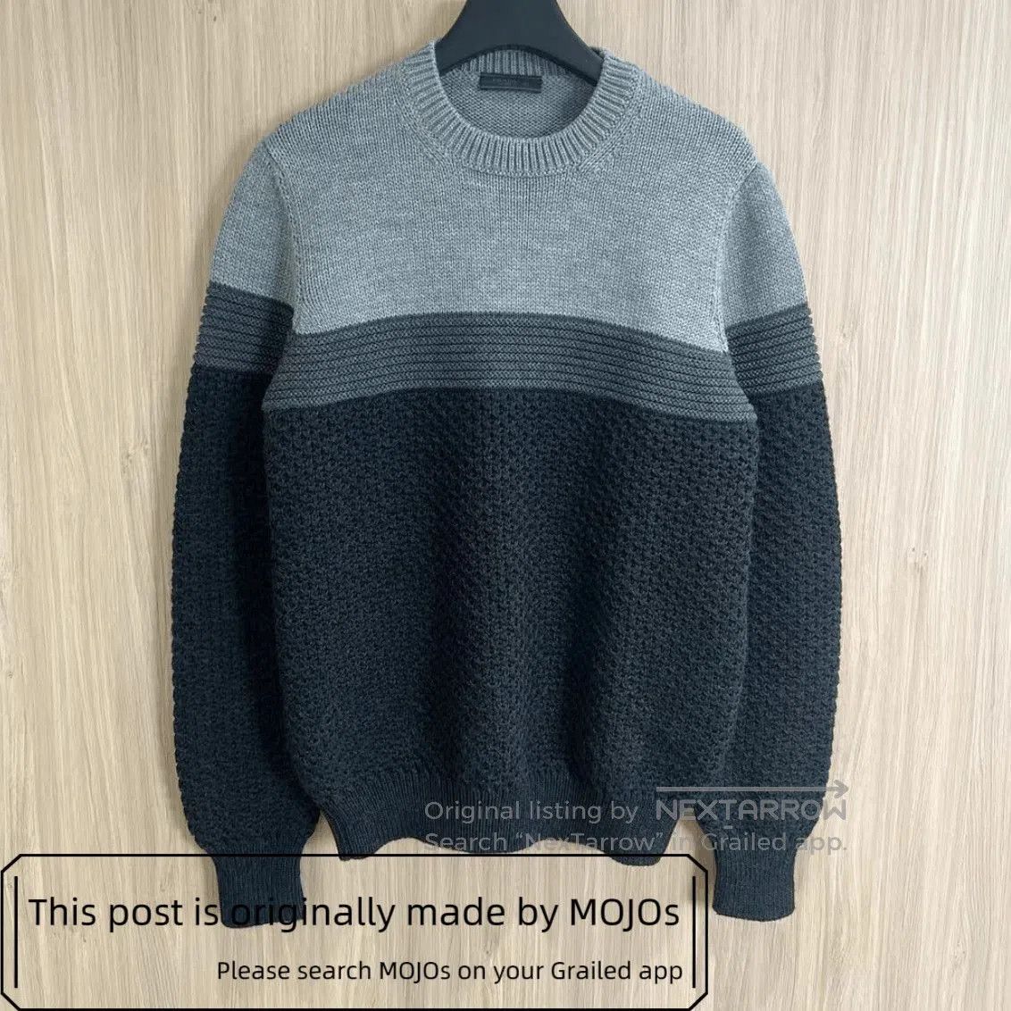 Prada Sz 52 Prada Thick Multi Gray Sweater mojos17591015. Size US L / EU 52-54 / 3 - 1 Thumbnail