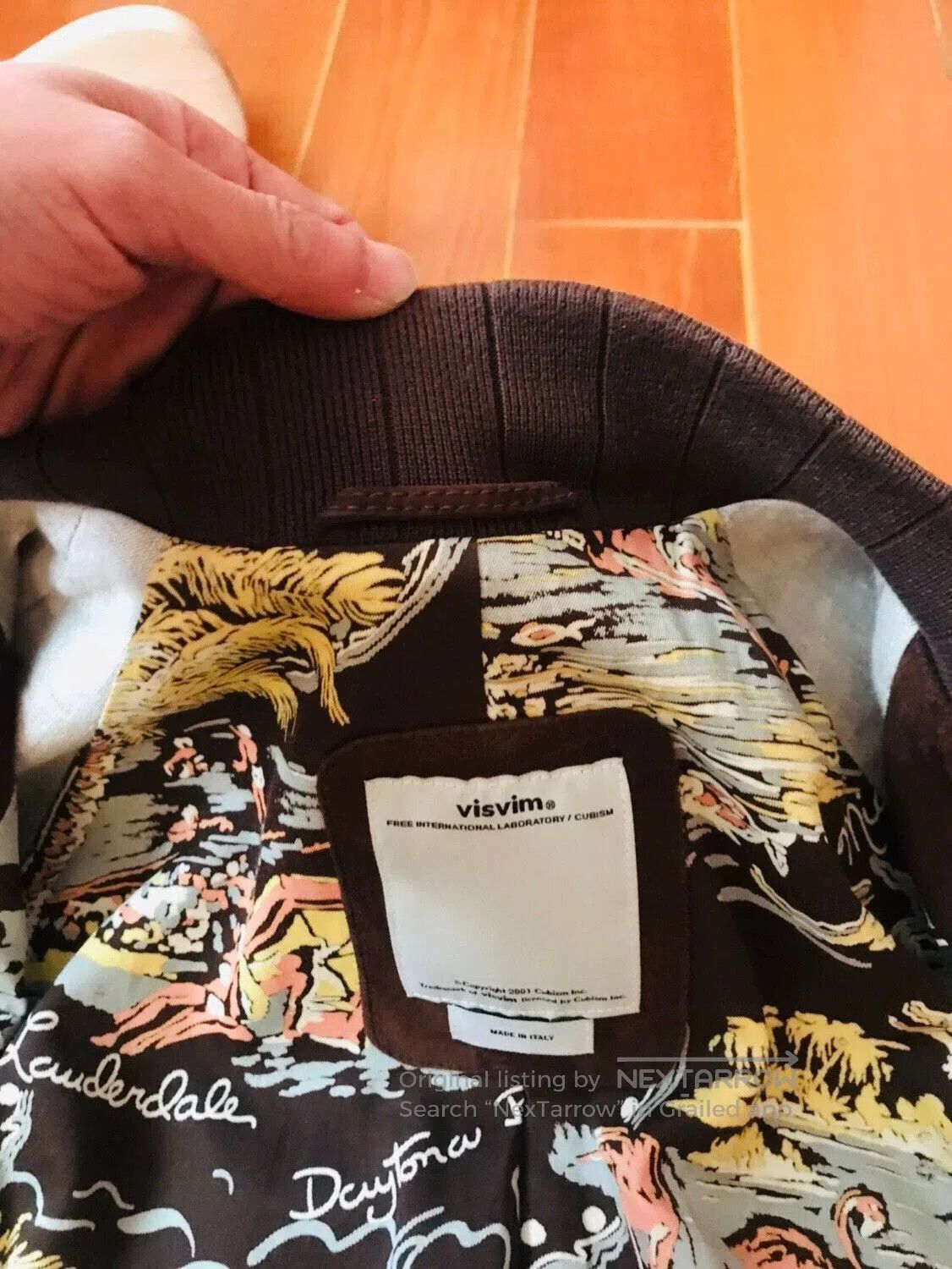 Visvim Brown Varsity Bomber Jacket Size S. Size US S / EU 44-46 / 1 - 4 Thumbnail