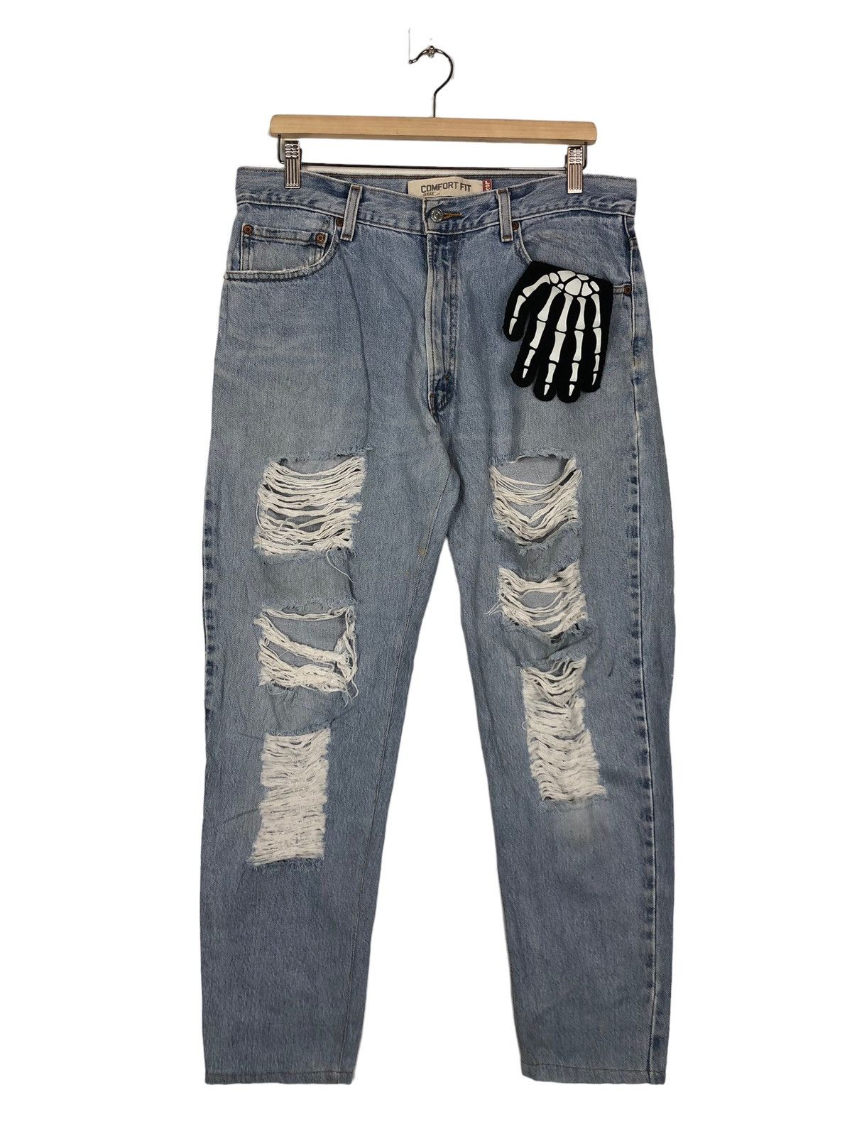 Levi's 🔥90’s True Vintage Distressed Denim Jeans Levi’s Size US 34 / EU 50 - 1 Thumbnail
