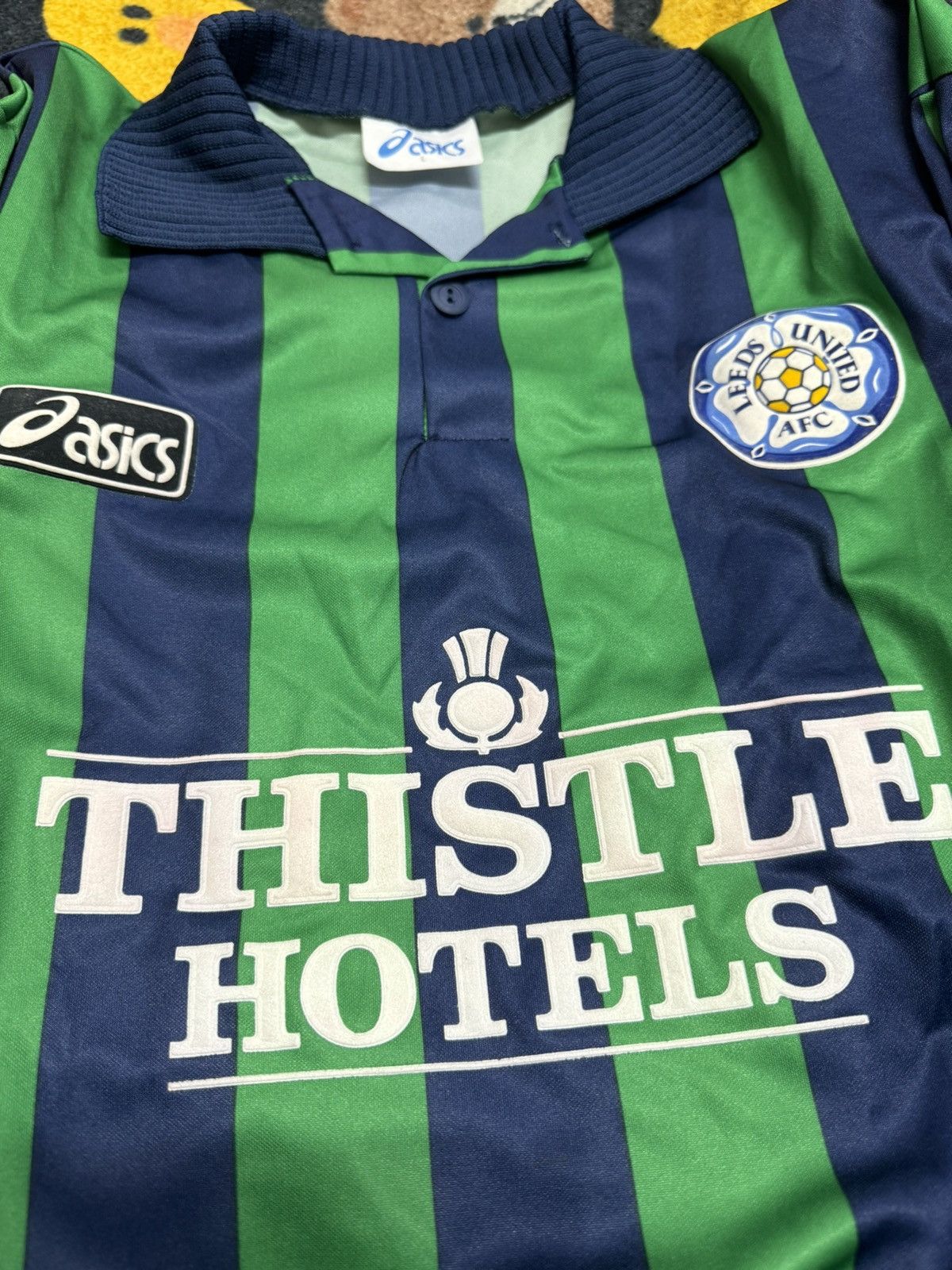 Asics × Vintage Leeds United 93/95 third away vintage longsleeves shirt Size US L / EU 52-54 / 3 - 3 Thumbnail
