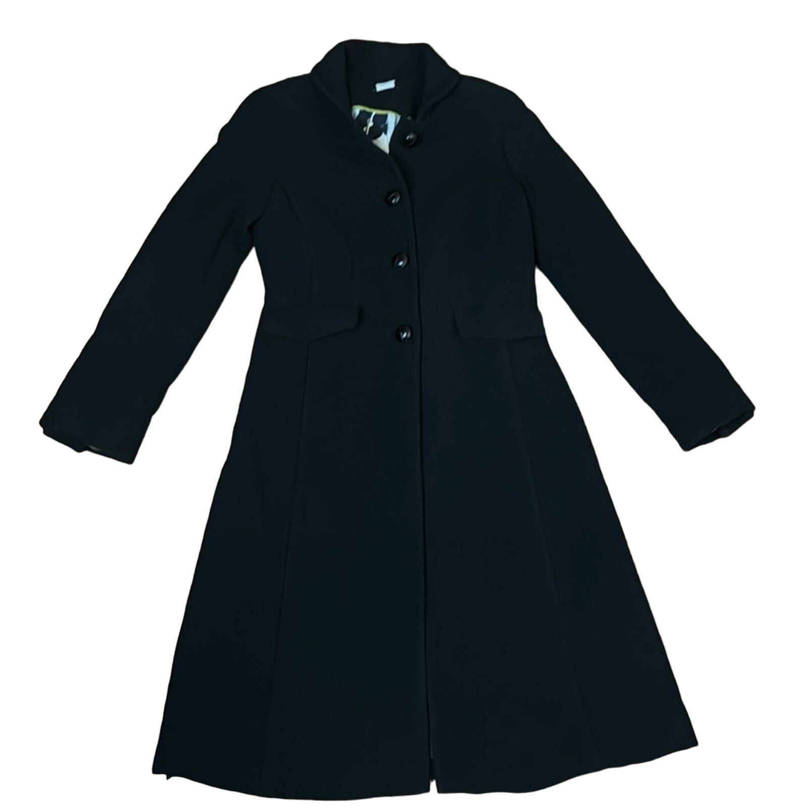 J.Crew J.Crew Wool Top Mid Length Dress Coat Black Size 0/XS Size XS / US 0-2 / IT 36-38 - 8 Thumbnail