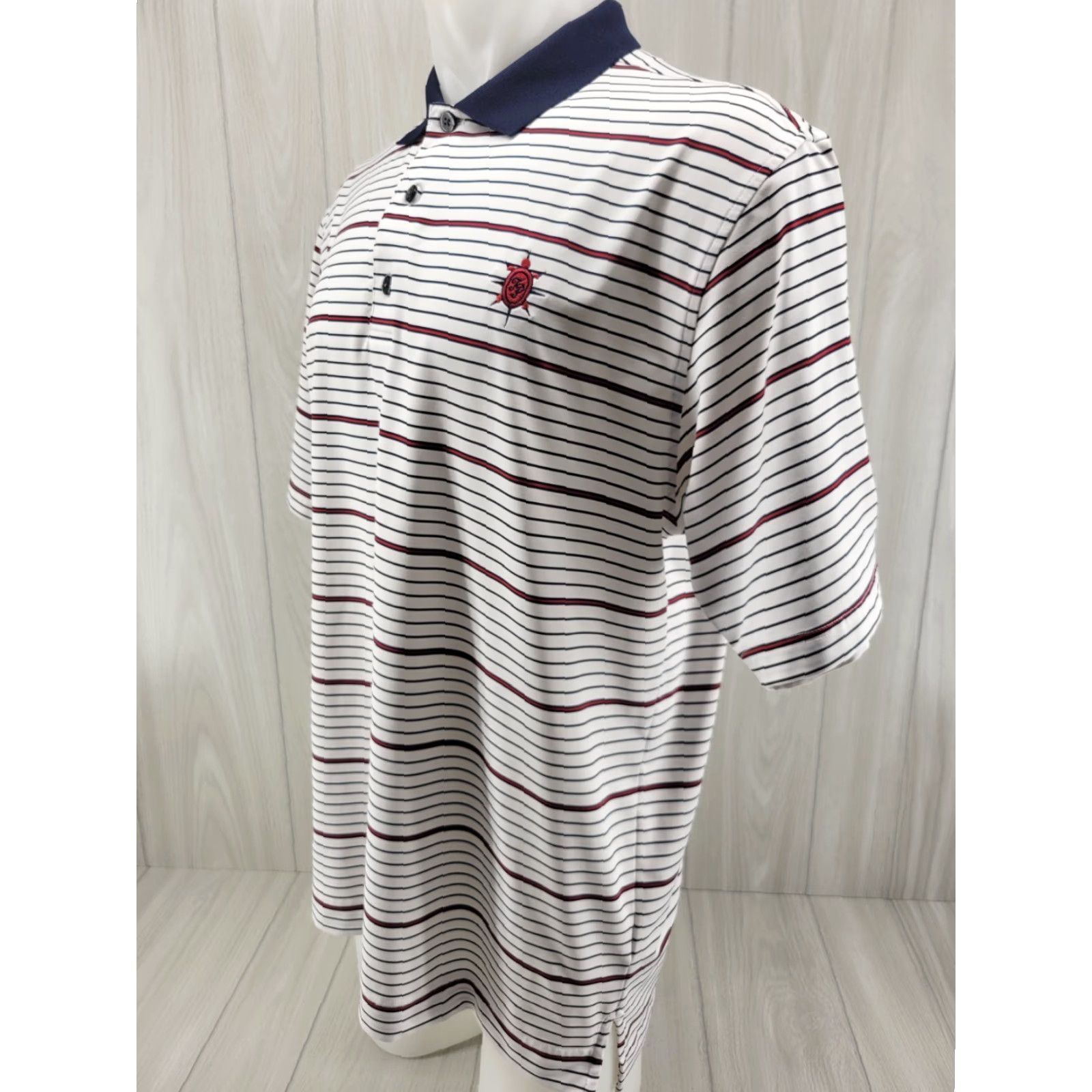 Footjoy FootJoy Polo Shirt M S Size L White Red Striped Logo US Flag Vintage No Size US L / EU 52-54 / 3 - 2 Thumbnail