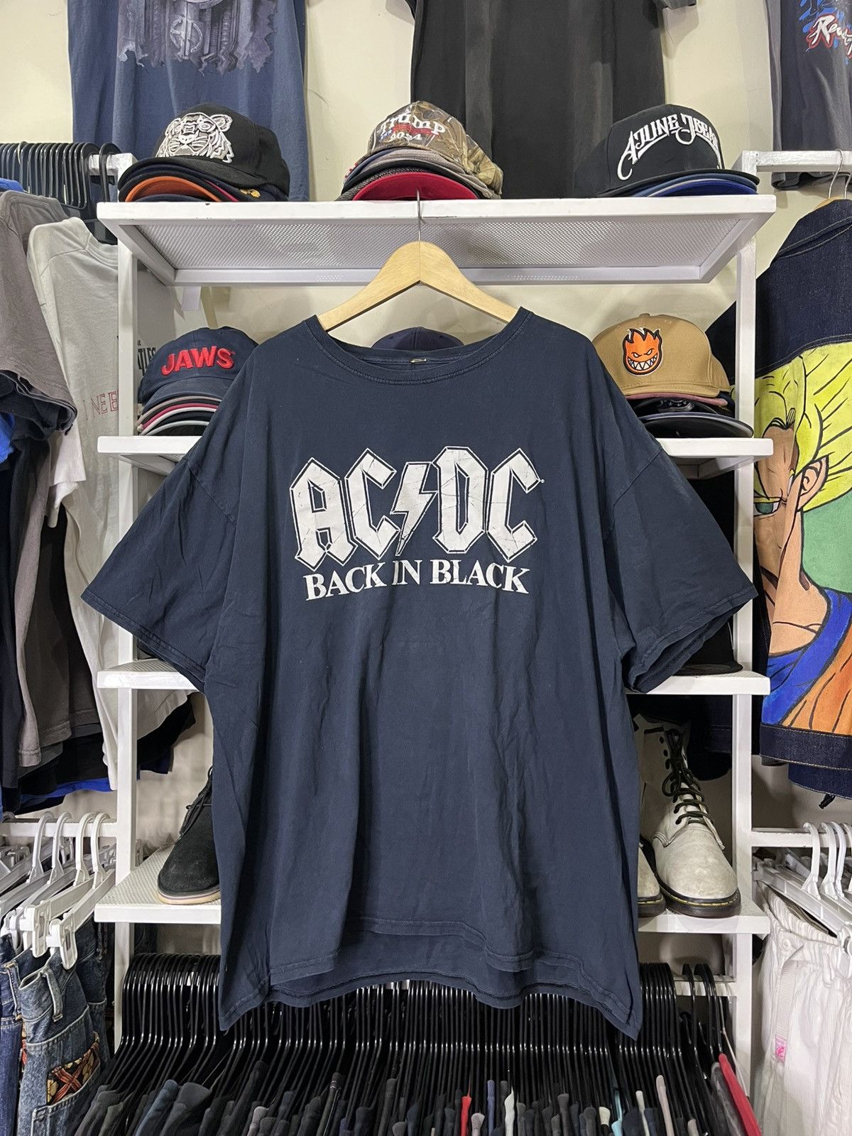 AC/DC Original T Shirt King 55 AC DC Back In Black Blue T Shirt Size US XXL / EU 58 / 5 - 1 Thumbnail