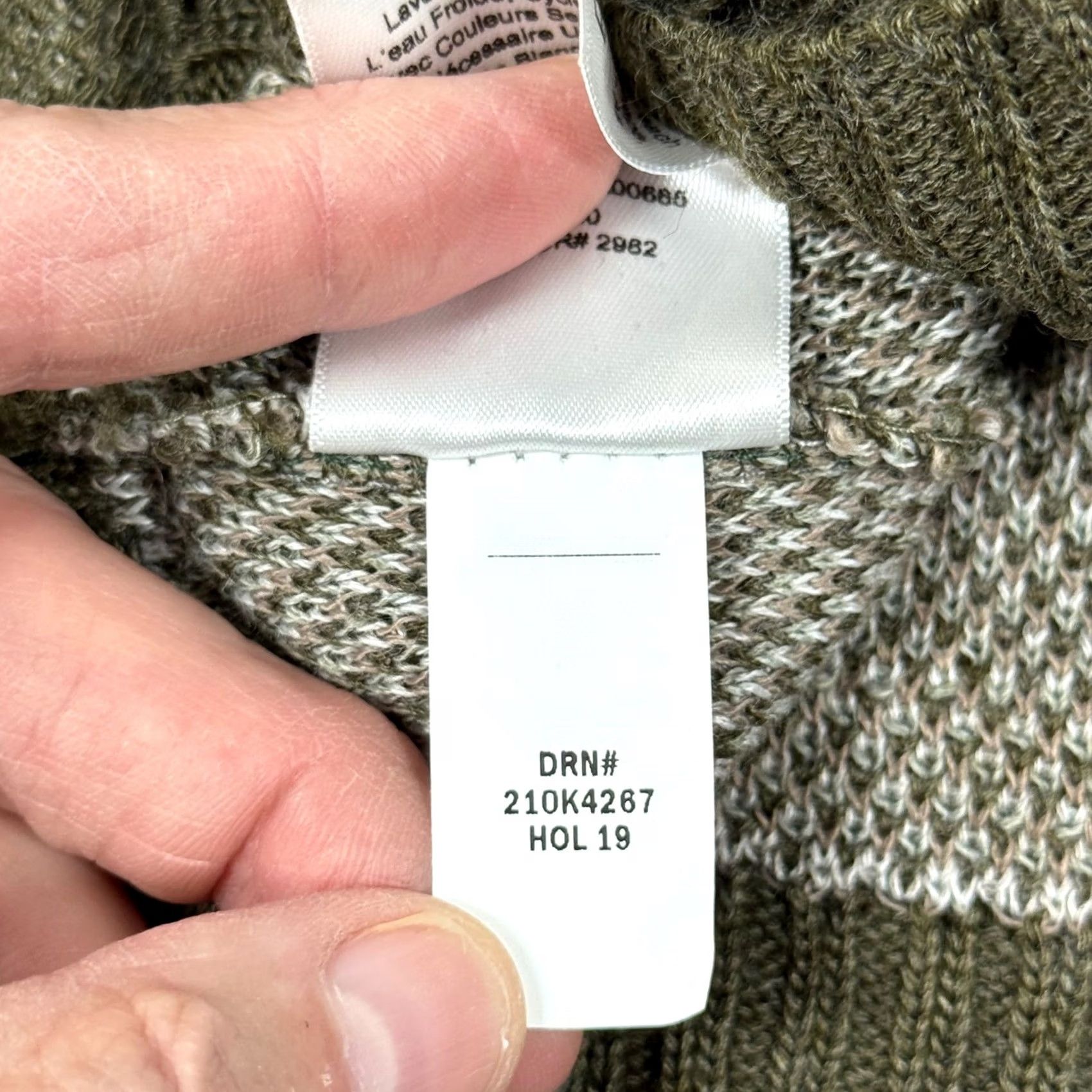 Eddie Bauer Eddie Bauer Camouflage Knit Sweater Pullover Raglan Sleeve Crew Neck Women's M Green Tan Autumn Winter Casual Outdoor Fashion Size M / US 6-8 / IT 42-44 - 6 Thumbnail