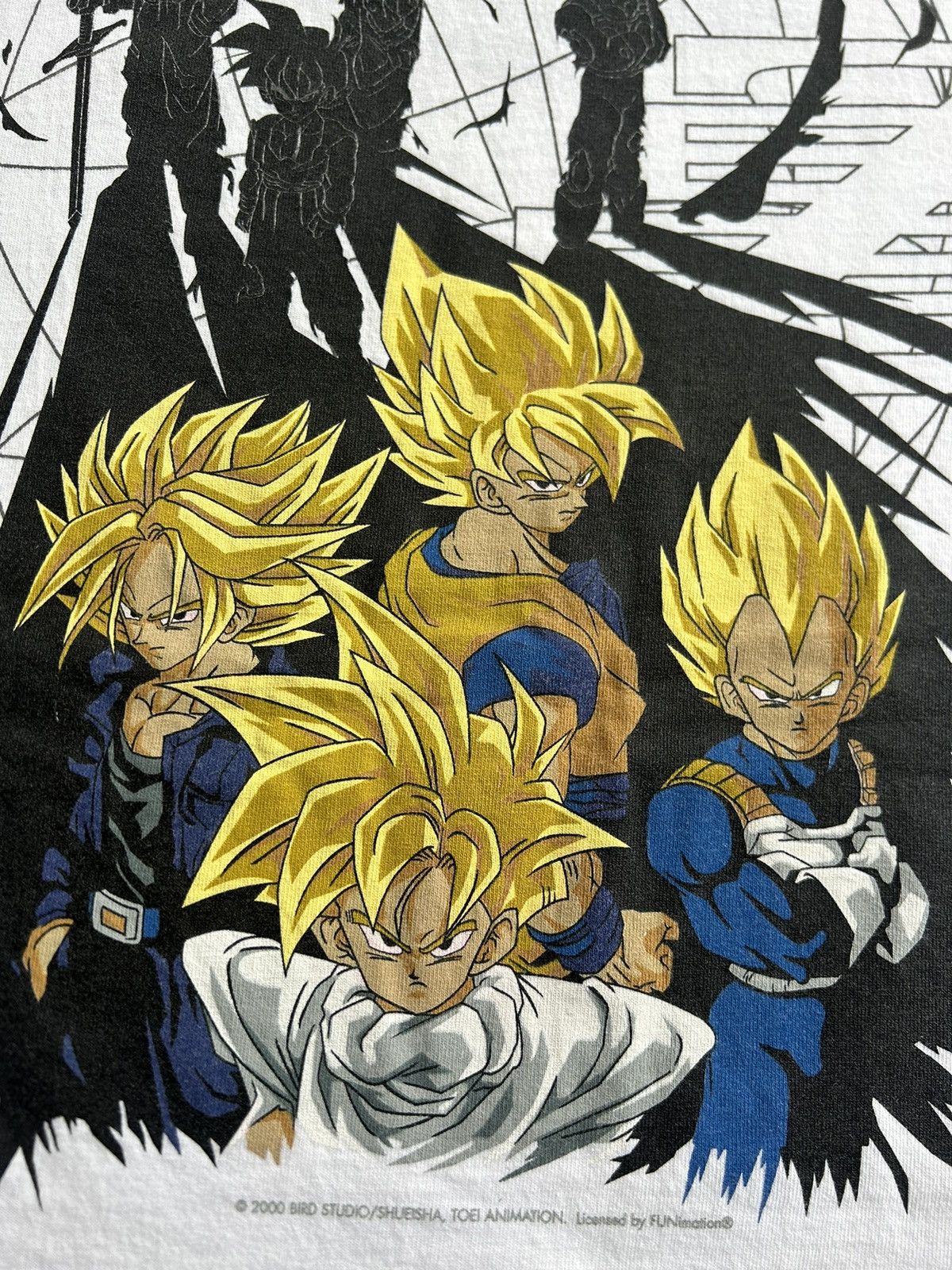 Anime Vintage 2000 DBZ Super Saiyans Dragon Ball Z Anime Tee Size US M / EU 48-50 / 2 - 6 Thumbnail