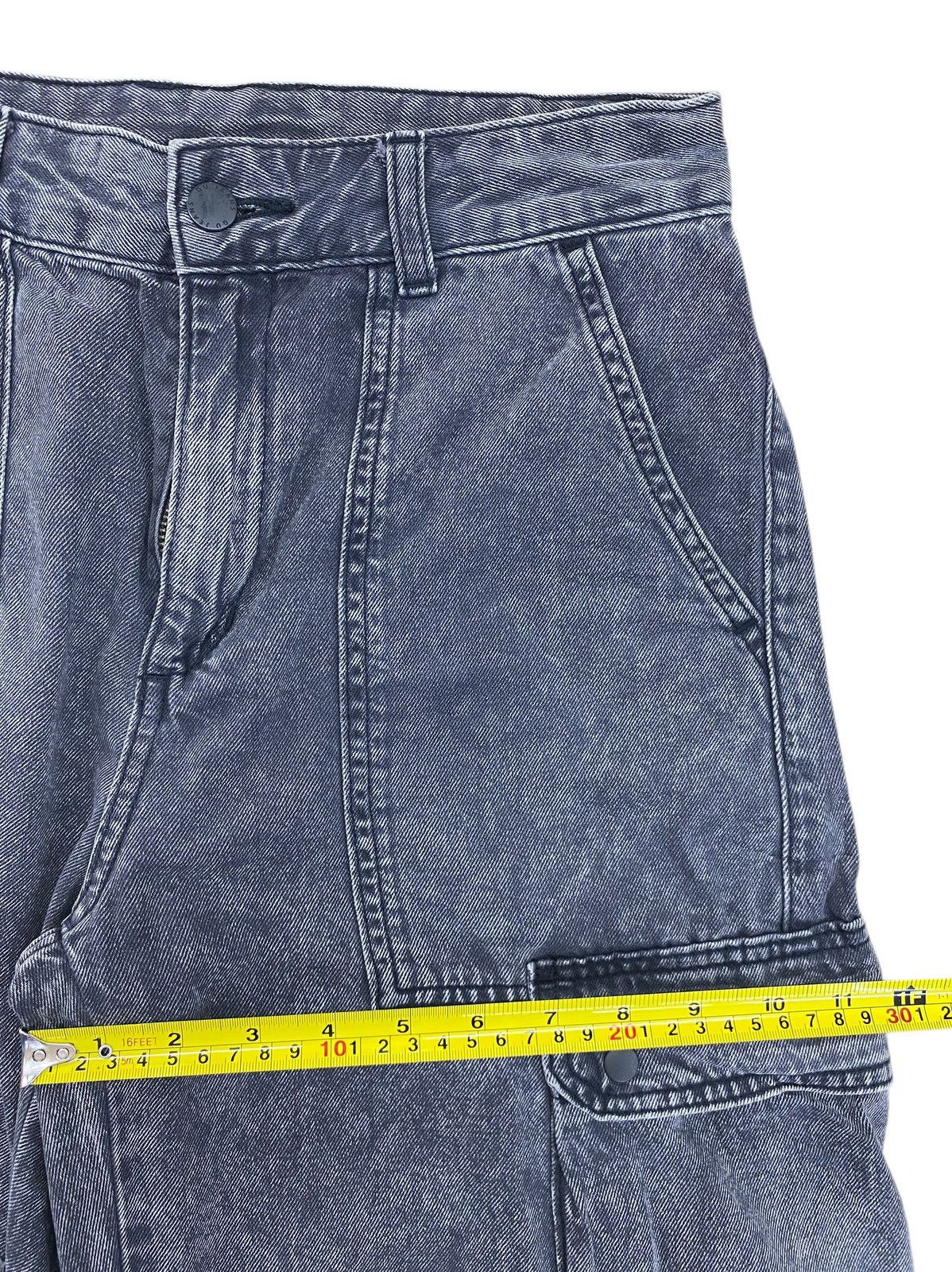 GU GU Black Wash Denim Style Cargo Jeans Size US 28 / EU 44 - 7 Thumbnail