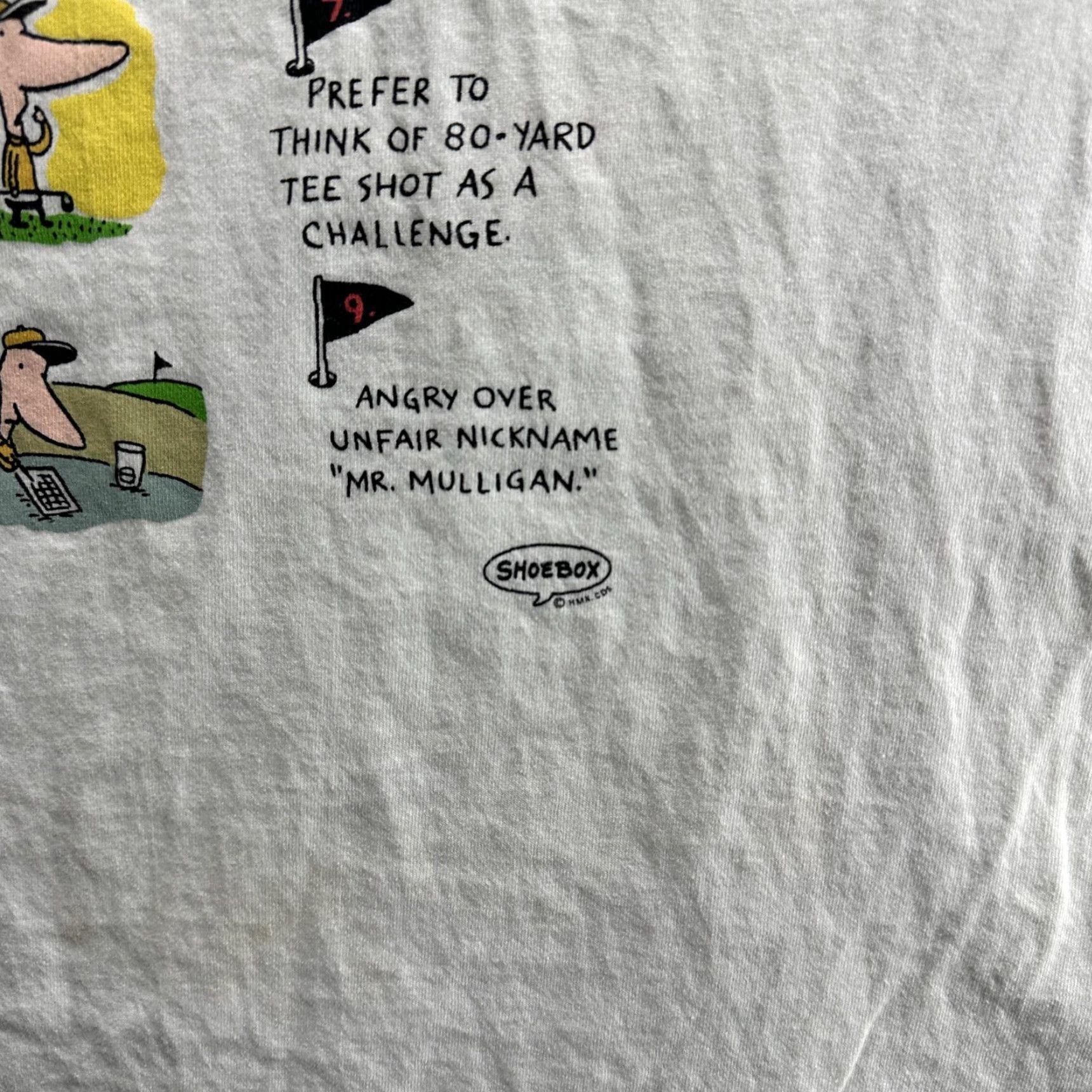 Vintage VINTAGE Silver Mountain Shoebox Golfers Excuses T-Shirt Mens XL White Funny Cartoon Graphic 90s Tee Size US XL / EU 56 / 4 - 6 Thumbnail