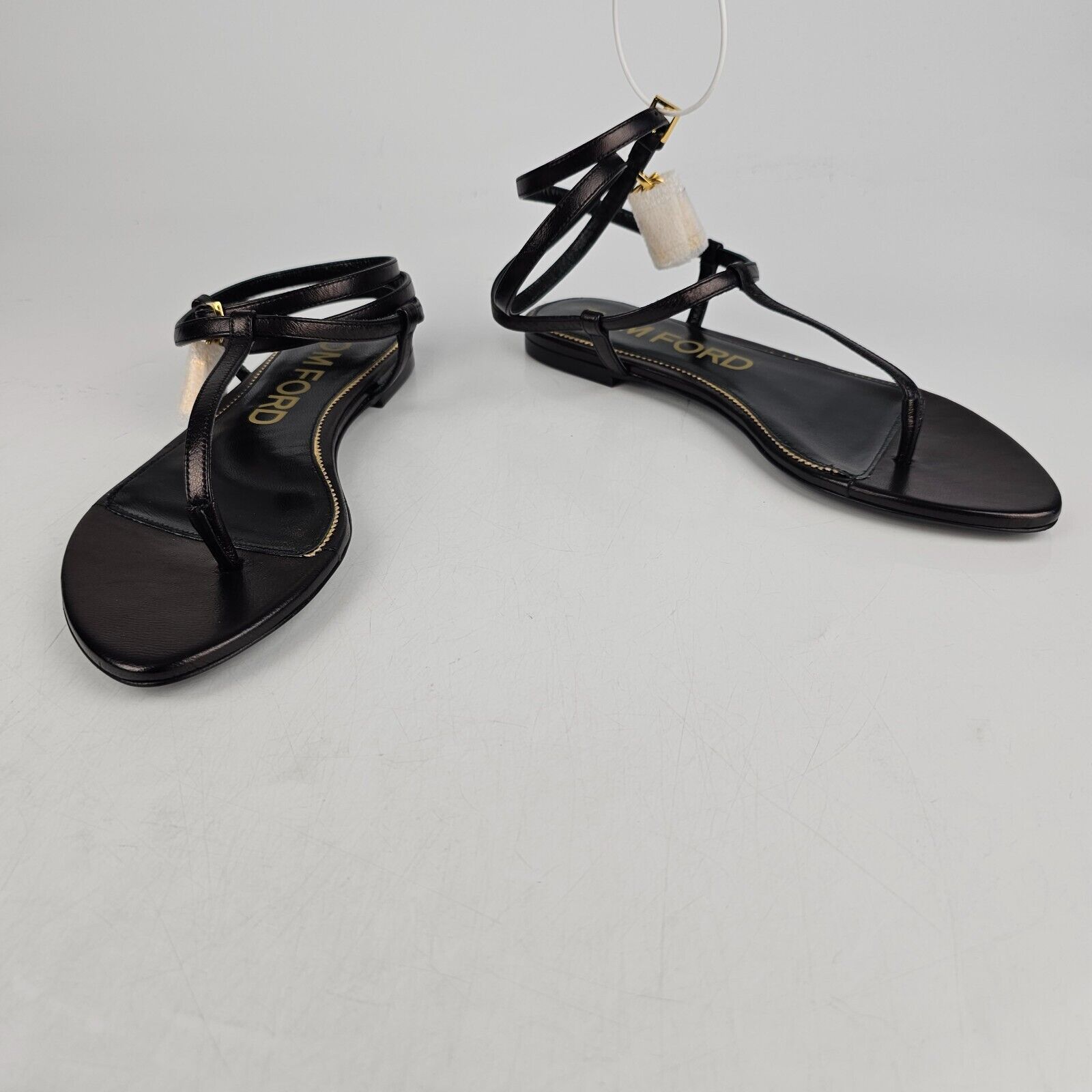 Tom Ford Tom Ford Padlock Black Leather Sandals New Size US 8.5 / IT 38.5 - 8 Thumbnail