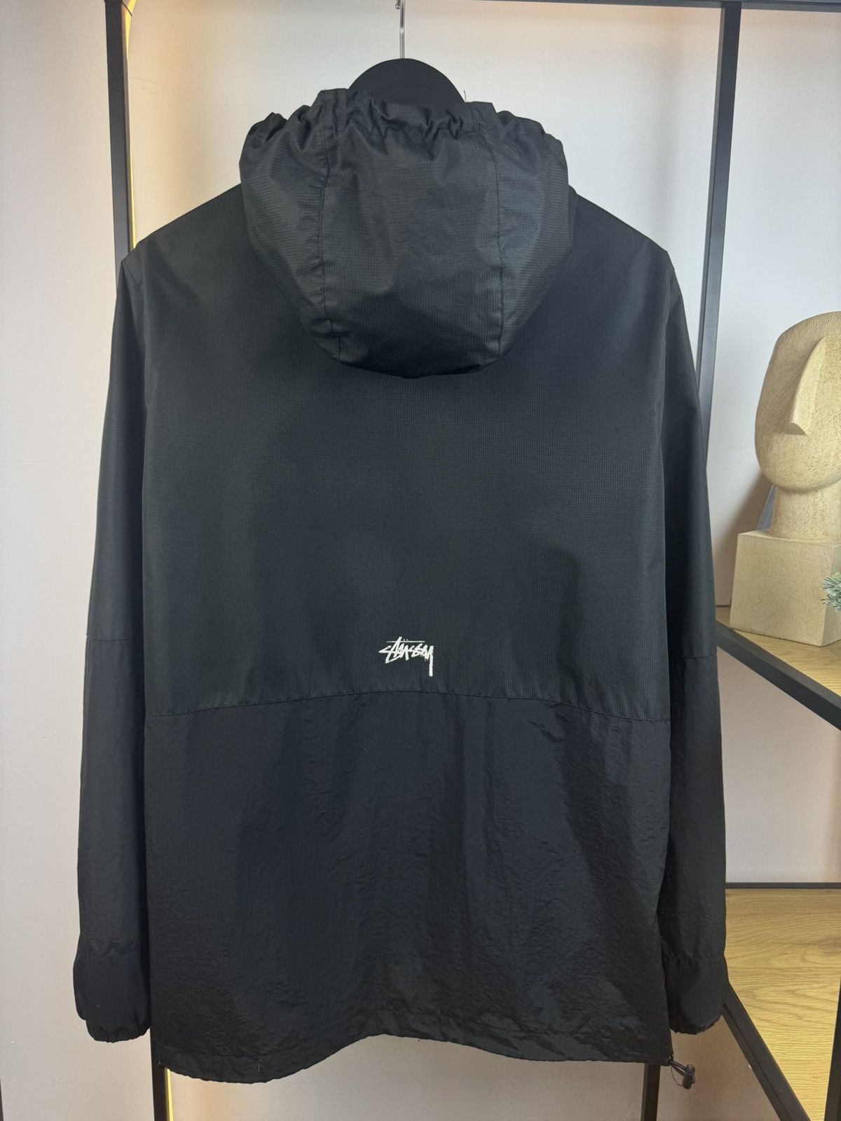 Stussy × Vintage Windbreaker Stussy Black Small Logo Men's M Cities Jacket Size US M / EU 48-50 / 2 - 8 Thumbnail
