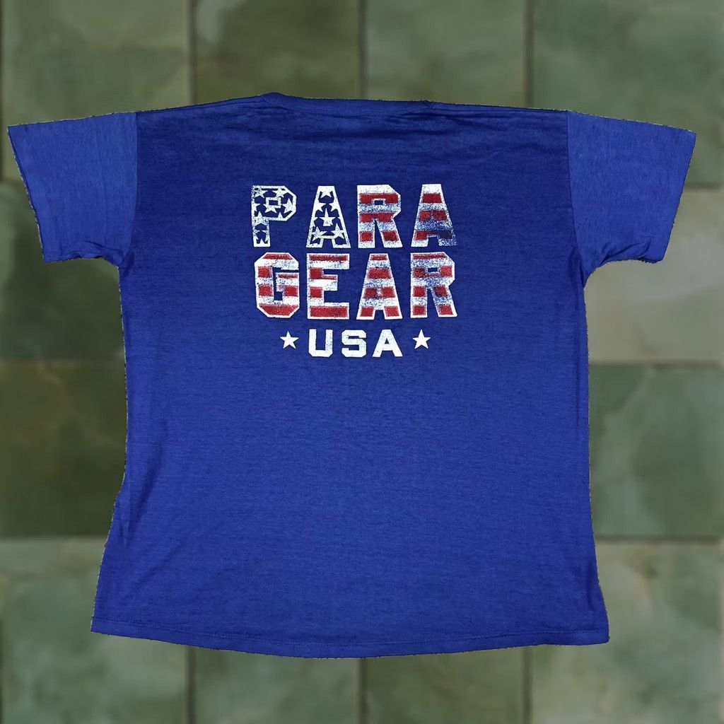 Russell Athletic VINTAGE Russell Athletic Para Gear Skydiving Graphic T-Shirt L Men Blue 90s Grunge USA Size US L / EU 52-54 / 3 - 1 Thumbnail