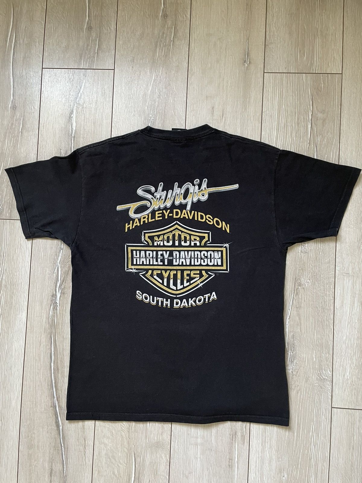 Harley Davidson × Vintage Harley Davidson Sturgis South Dakota L t shirt Size US L / EU 52-54 / 3 - 7 Thumbnail