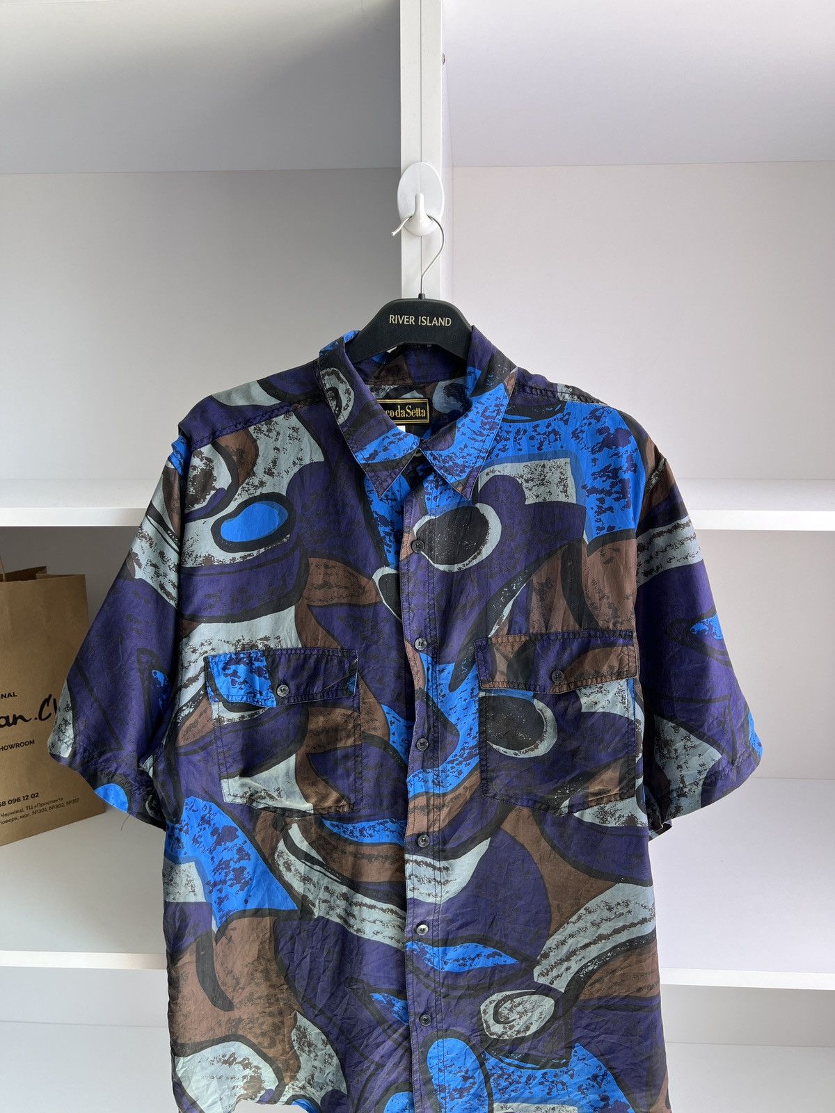 Designer × Vintage Vintage Baco Da Setta Short Sleeve Shirt Size US L / EU 52-54 / 3 - 4 Thumbnail
