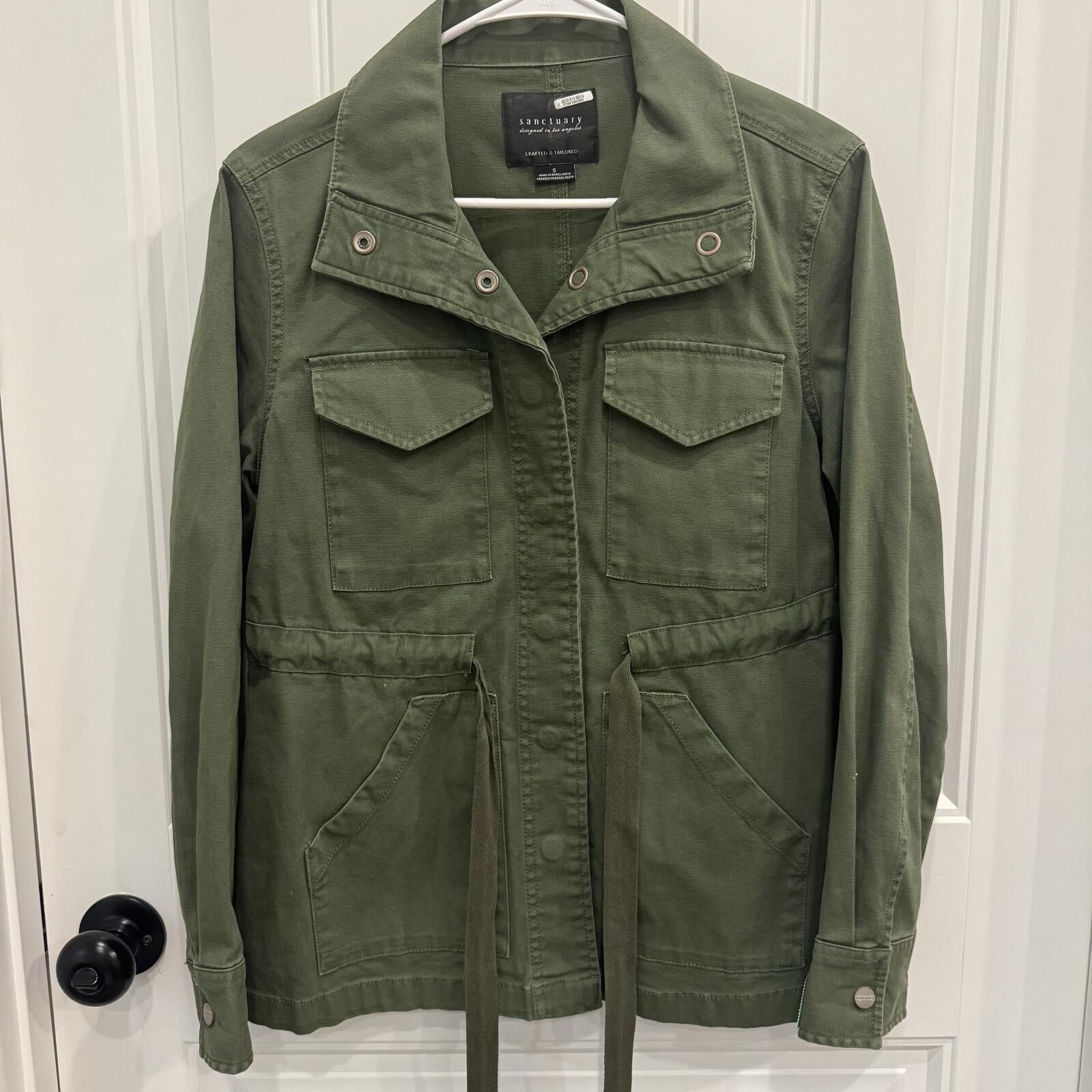 Sanctuary Sanctuary Olive Cotton Blend Utility Jacket, Size Small Size S / US 4 / IT 40 - 1 Thumbnail