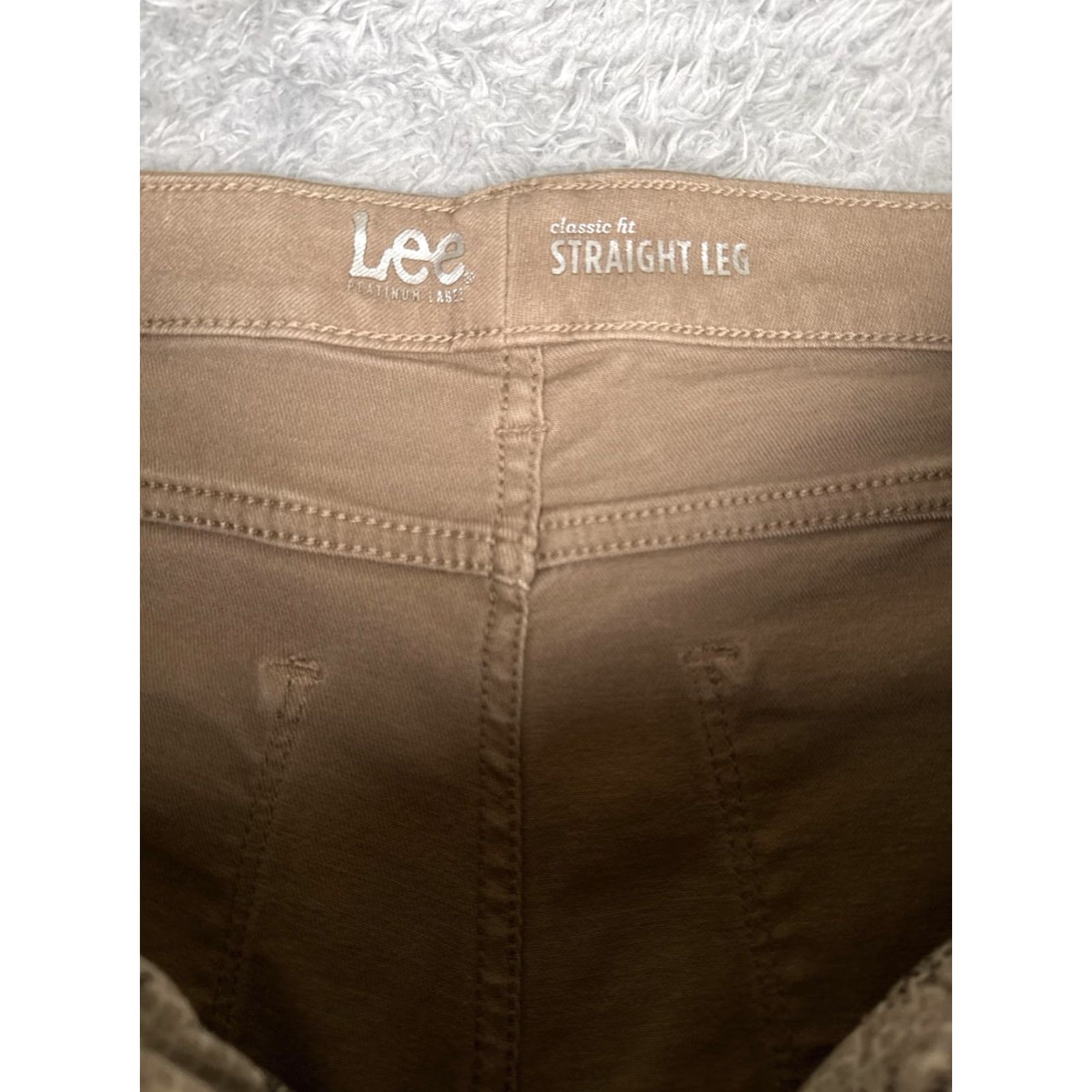 Lee Lee Jeans Womens 30 Brown Khaki Classic Fit Straight Leg Mid Rise 5 Pocket Size 30" / US 8 / IT 44 - 6 Thumbnail