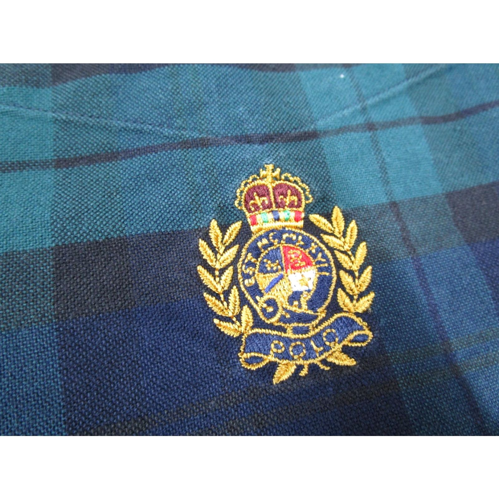 Ralph Lauren VINTAGE Ralph Lauren Shirt Mens L Blue Plaid Tartan Button-Down Crest Y2K Size US L / EU 52-54 / 3 - 3 Thumbnail