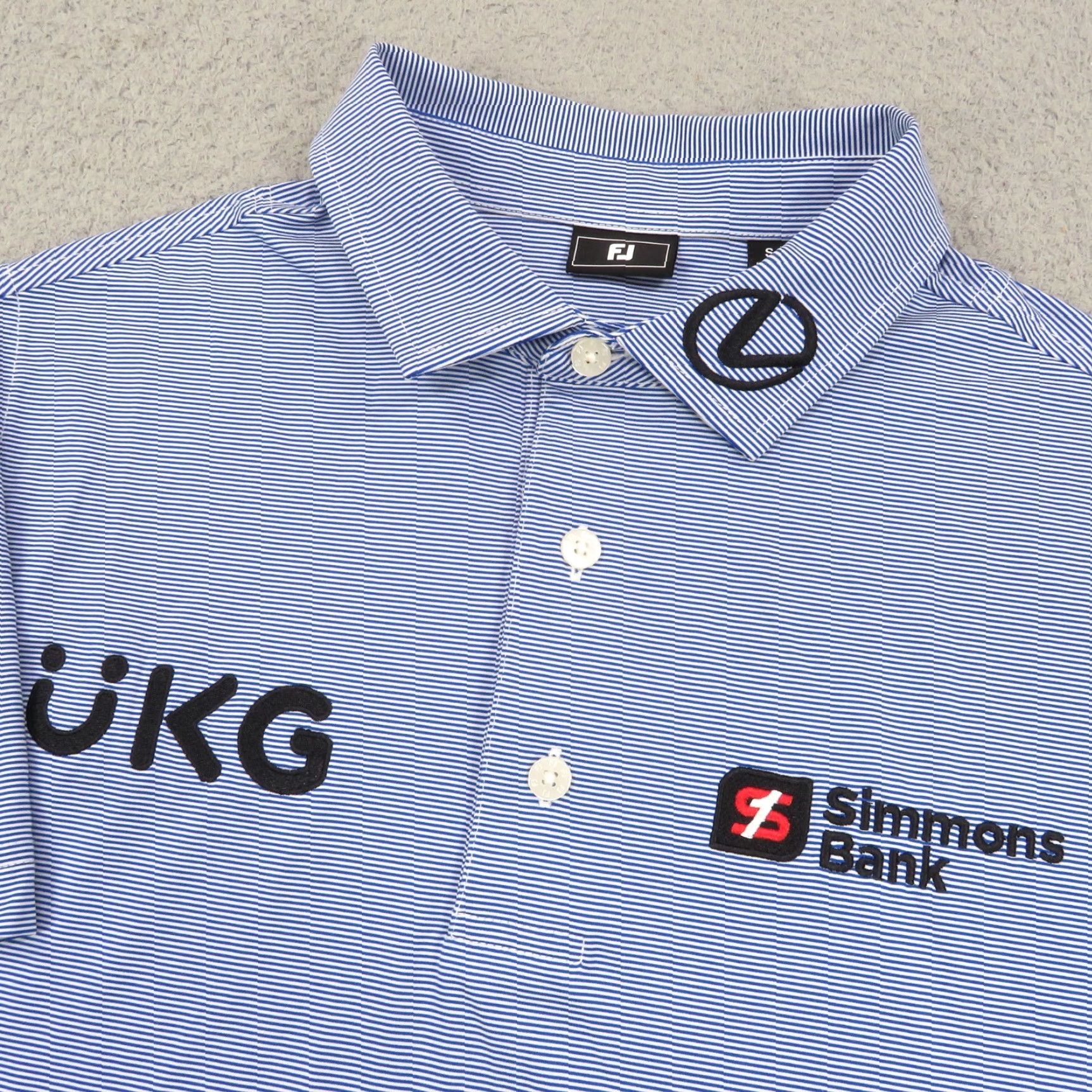 Footjoy Polo Men Small Tour Issue Golf Shirt Will Zalatoris Performance White FJ Shirt