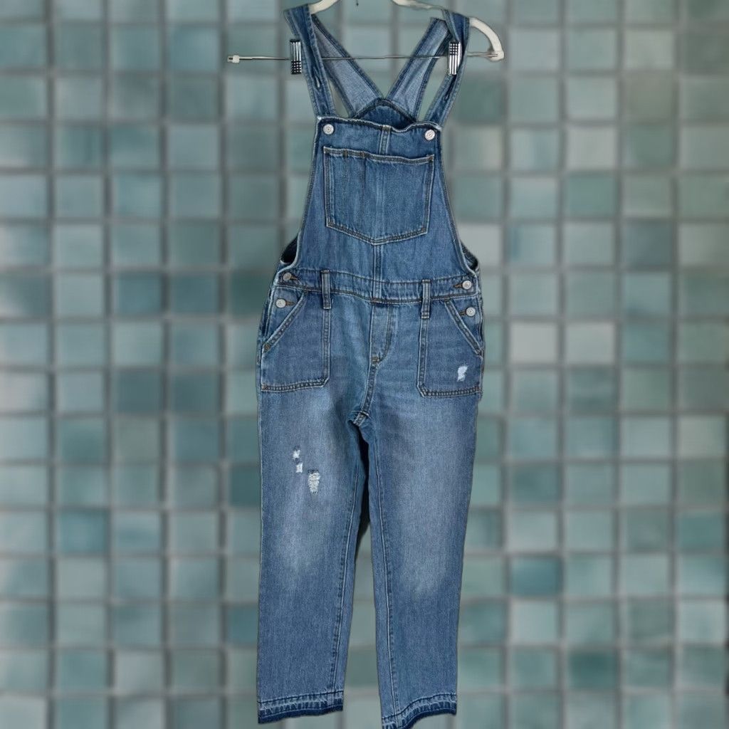 Old Navy Old Navy Jeans Womens Carpenter Bibs Size 14 Blue Denim Regular Fit Size 36" / US 14 / IT 50 - 1 Thumbnail