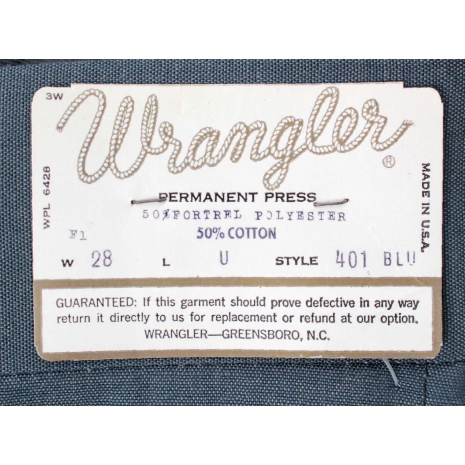Wrangler VINTAGE Wrangler Western Jeans Pants 28x35 Slate Grey 60s 70s NOS Mens Wranglers Size US 28 / EU 44 - 4 Thumbnail