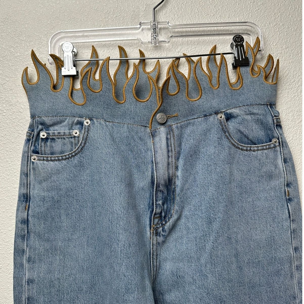 Other FUCKBOY MENTALITY Hot Flame Day Jeans Light Wash Gold 36x32 Size US 36 / EU 52 - 4 Thumbnail