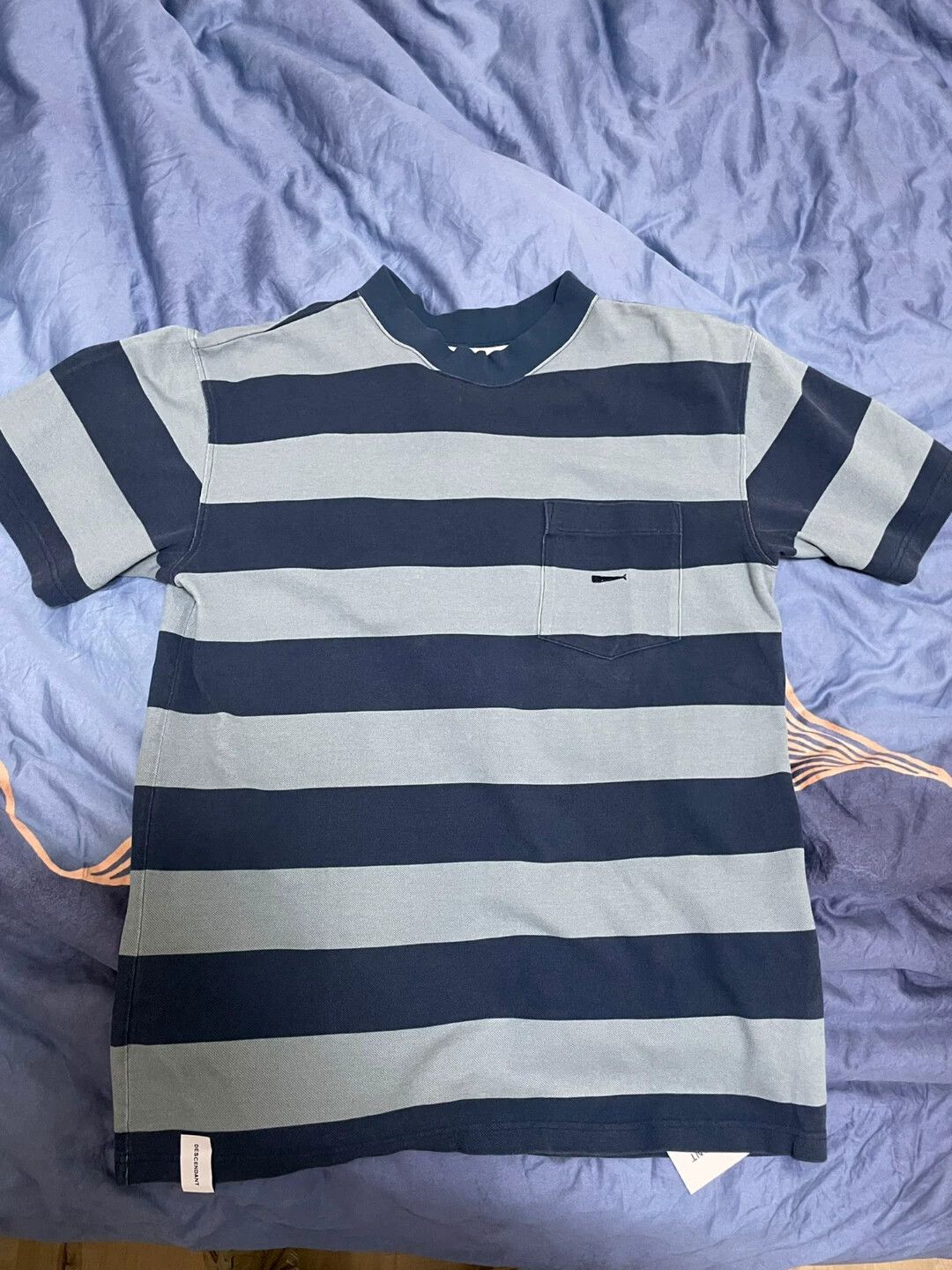 Descendant DCDT TURTOISE BORDER SS Stripe Embroidered Pkt T Blue M 19SS Size US M / EU 48-50 / 2 - 1 Thumbnail