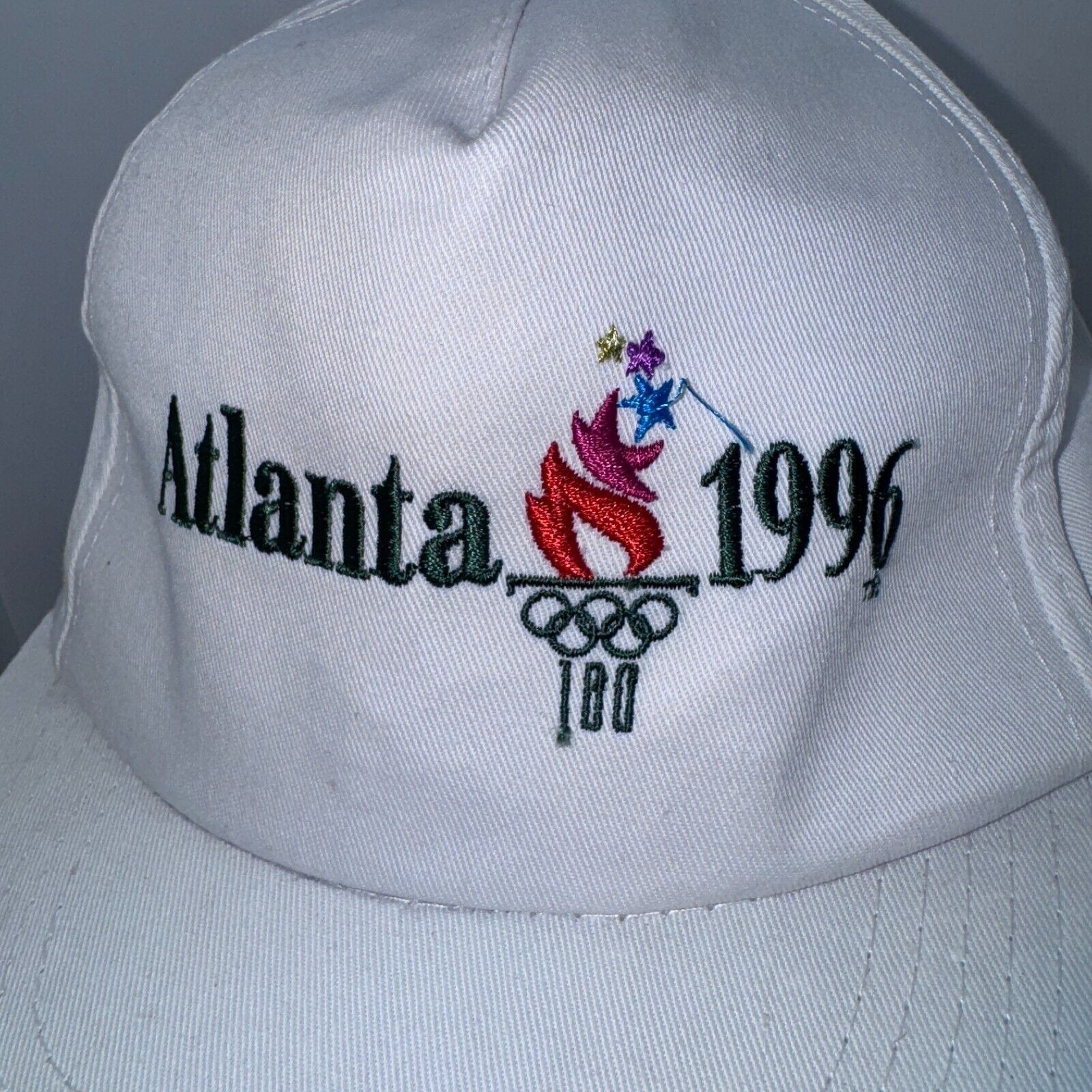 Logo 7 Vintage Logo 7 Atlanta Olympics 1996 White Snapback Hat Cap Size ONE SIZE - 3 Thumbnail
