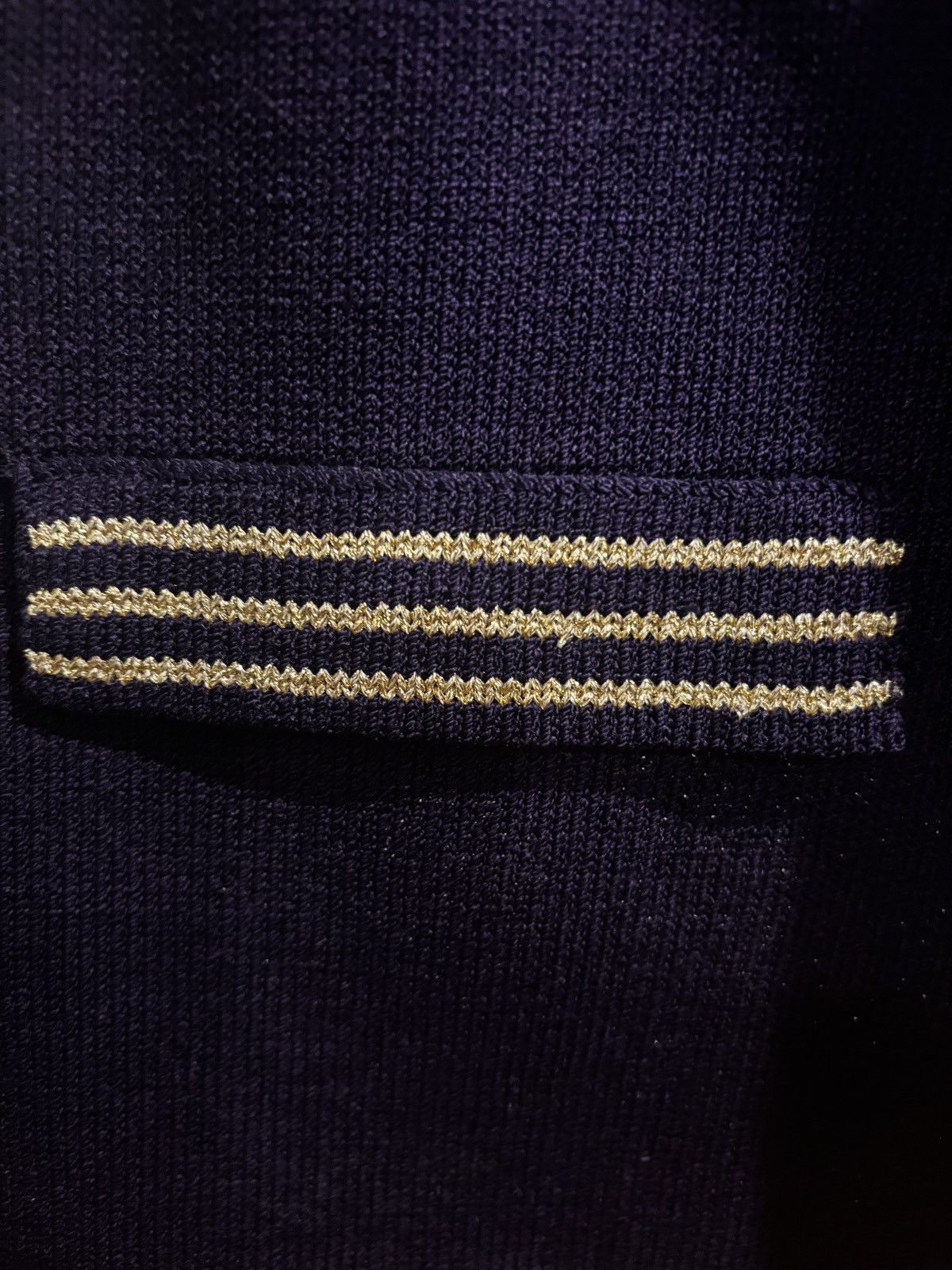 Other Women’s beautiful purple & gold trim knit Jacket.wj8020 Size L / US 10 / IT 46 - 11 Thumbnail
