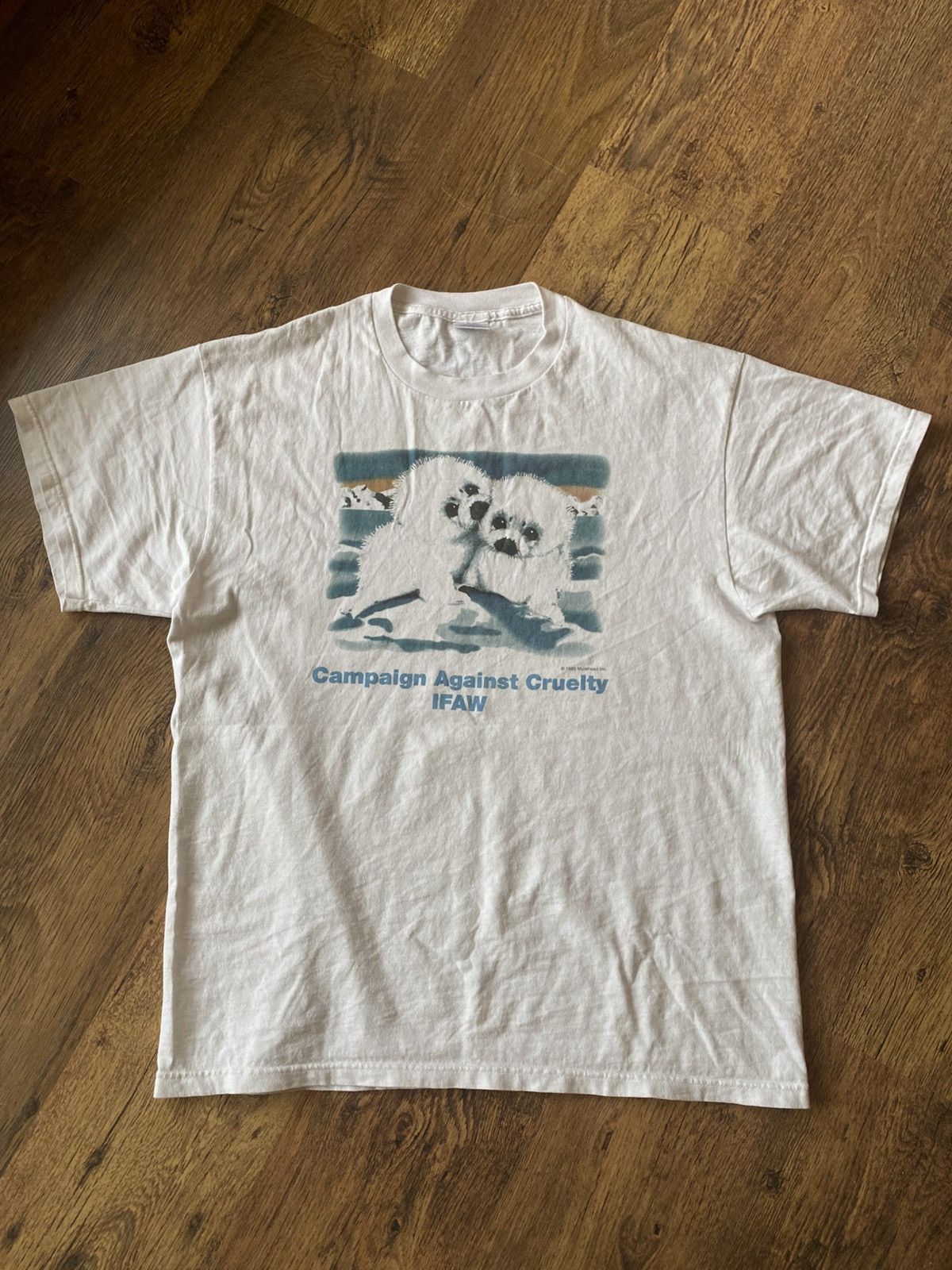Delta × Vintage Vintage Merch 1999y. tee Morehead Inc. Size US L / EU 52-54 / 3 - 4 Thumbnail