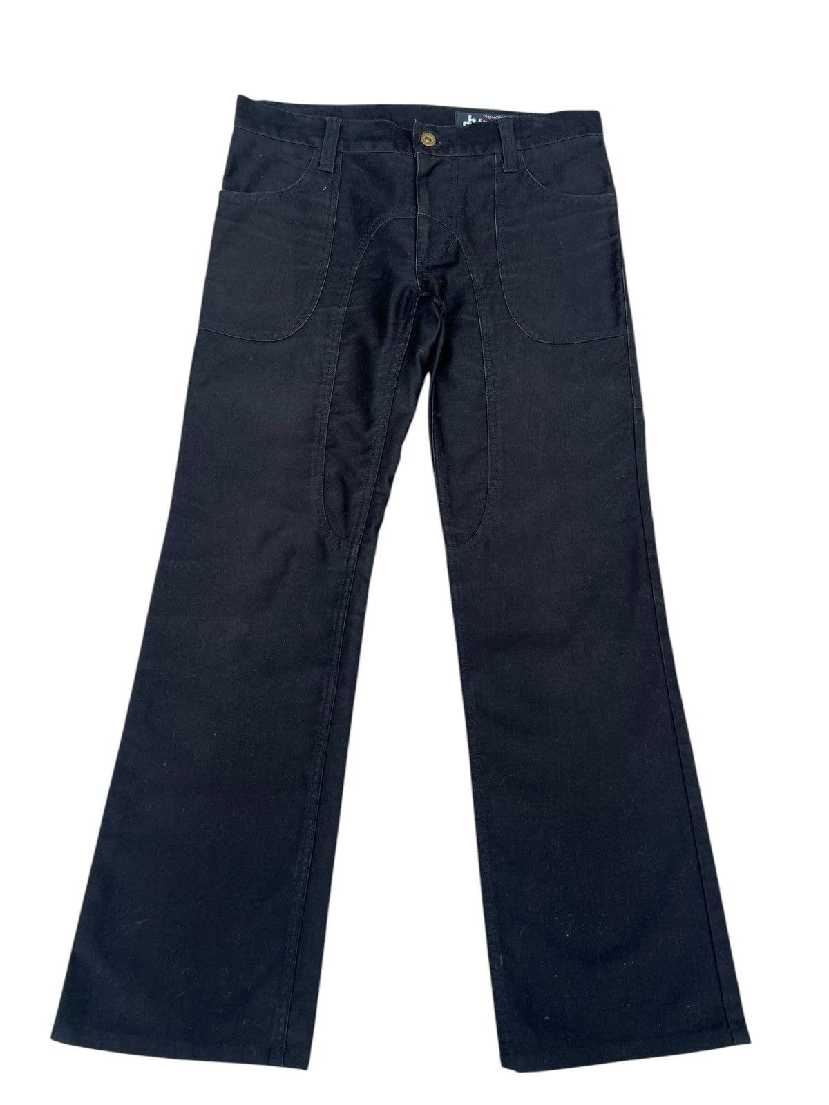 Japanese Brand Phenomenon Japan Fade Black Moleskin Cotton Flare Pant Size US 30 / EU 46 - 1 Thumbnail