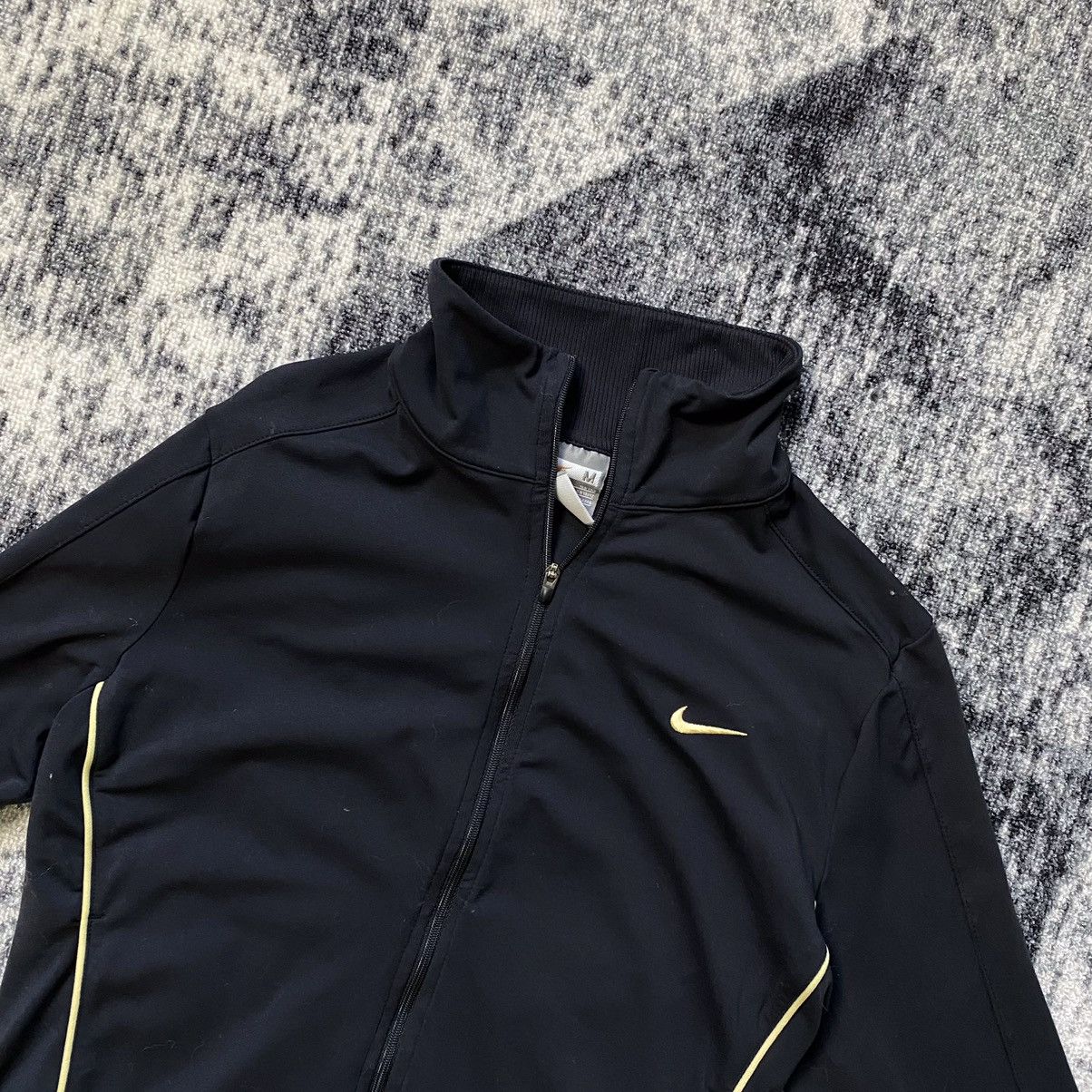 Nike × Vintage Vintage Nike Zip Up Sweatshirt Drill Gold Swoosh Y2K 90s Size M / US 6-8 / IT 42-44 - 2 Thumbnail