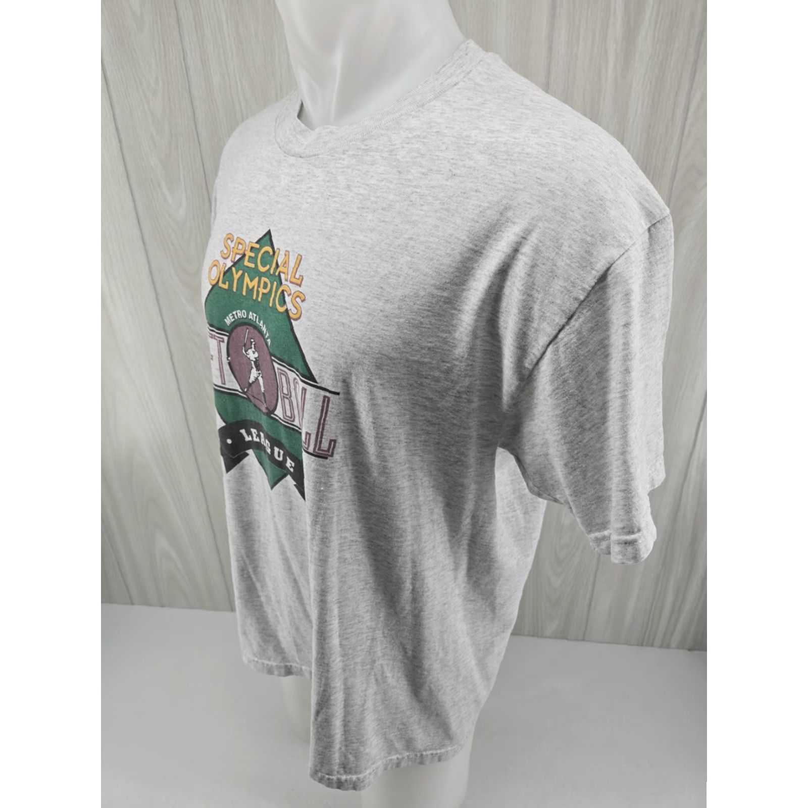 Hanes Special Olympics Softball League Atlanta Shirt Mens Large Gray Shirt Size US L / EU 52-54 / 3 - 5 Thumbnail