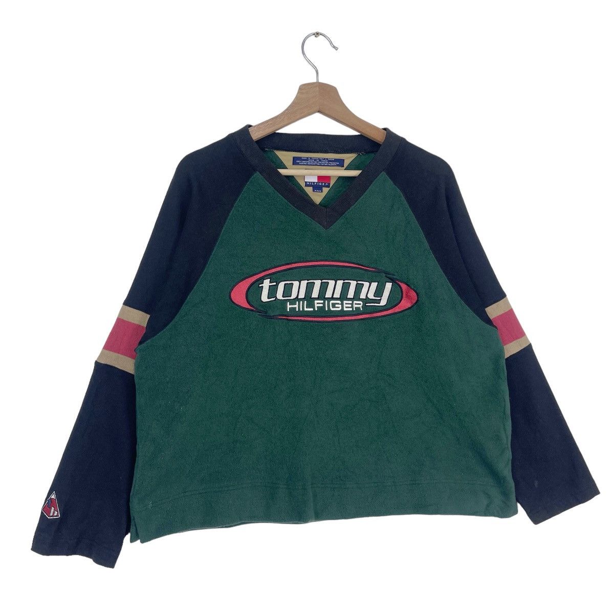 Tommy Hilfiger × Vintage 90’s Tommy Hilfiger Cropped Sweatshirt Size M / US 6-8 / IT 42-44 - 3 Thumbnail