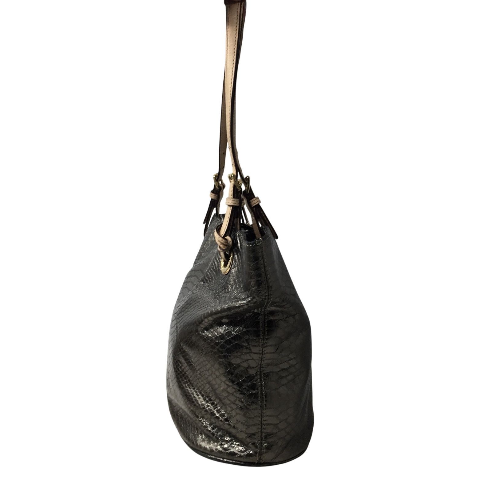 Michael Kors Michael Kors Jet Set Gray Leather Python Embossed Tote Bag Size ONE SIZE - 4 Thumbnail