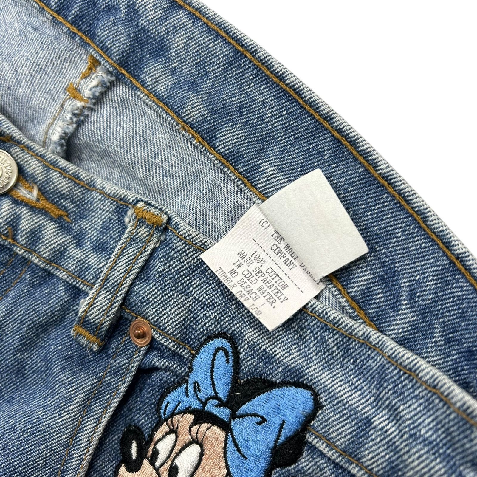 Disney VTG 90s DISNEY MICKEY MINNIE TOO CUTE DENIM JEAN PANTS M Size US 30 / EU 46 - 9 Thumbnail