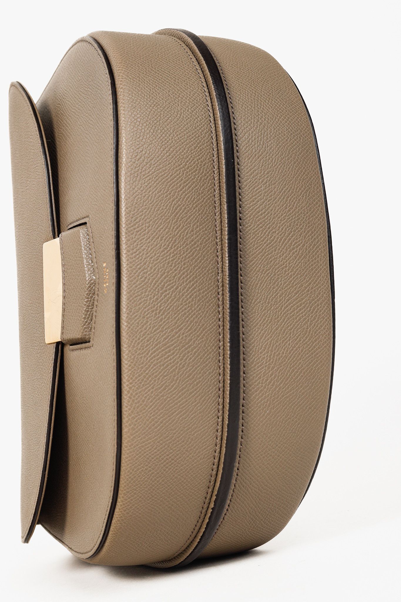 Celine Celine Medium Trotteur Taupe Grained Calfskin Crossbody Size ONE SIZE - 5 Thumbnail