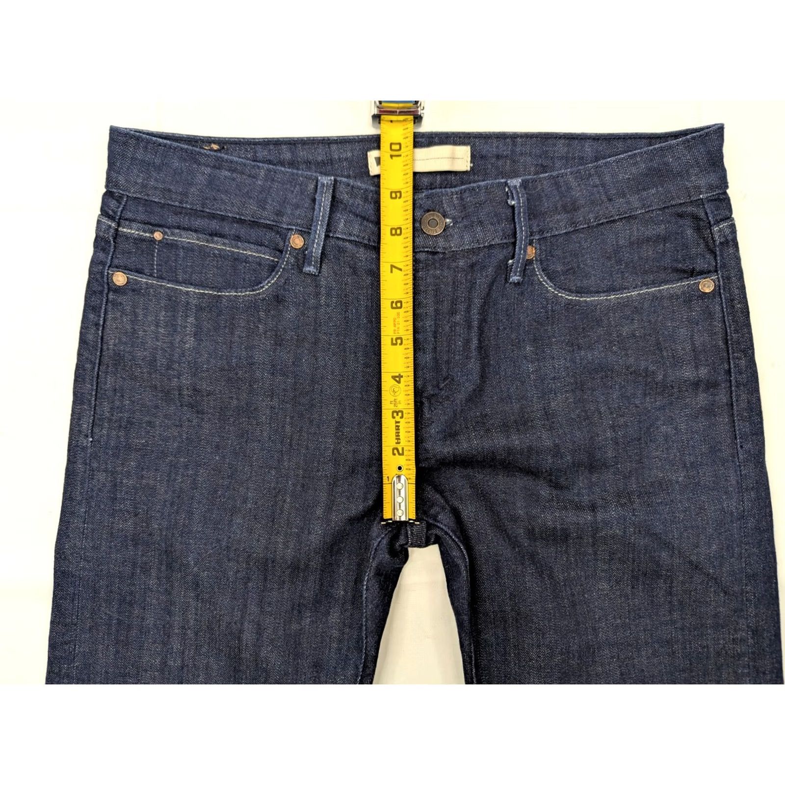 Levi's Levi’s 505 Jeans Straight Leg Jeans Women 6 32.5x27.5 Deep Indigo Blue 5-Pocket Design Medium Denim Cotton Blend Regular Womens Size 28" / US 6 / IT 42 - 5 Thumbnail