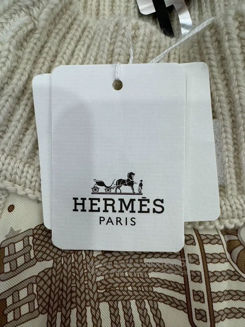 Hermes Hermes Beige Silk and Wool Blend Women's Knitted Sweater Size XS / US 0-2 / IT 36-38 - 5 Thumbnail