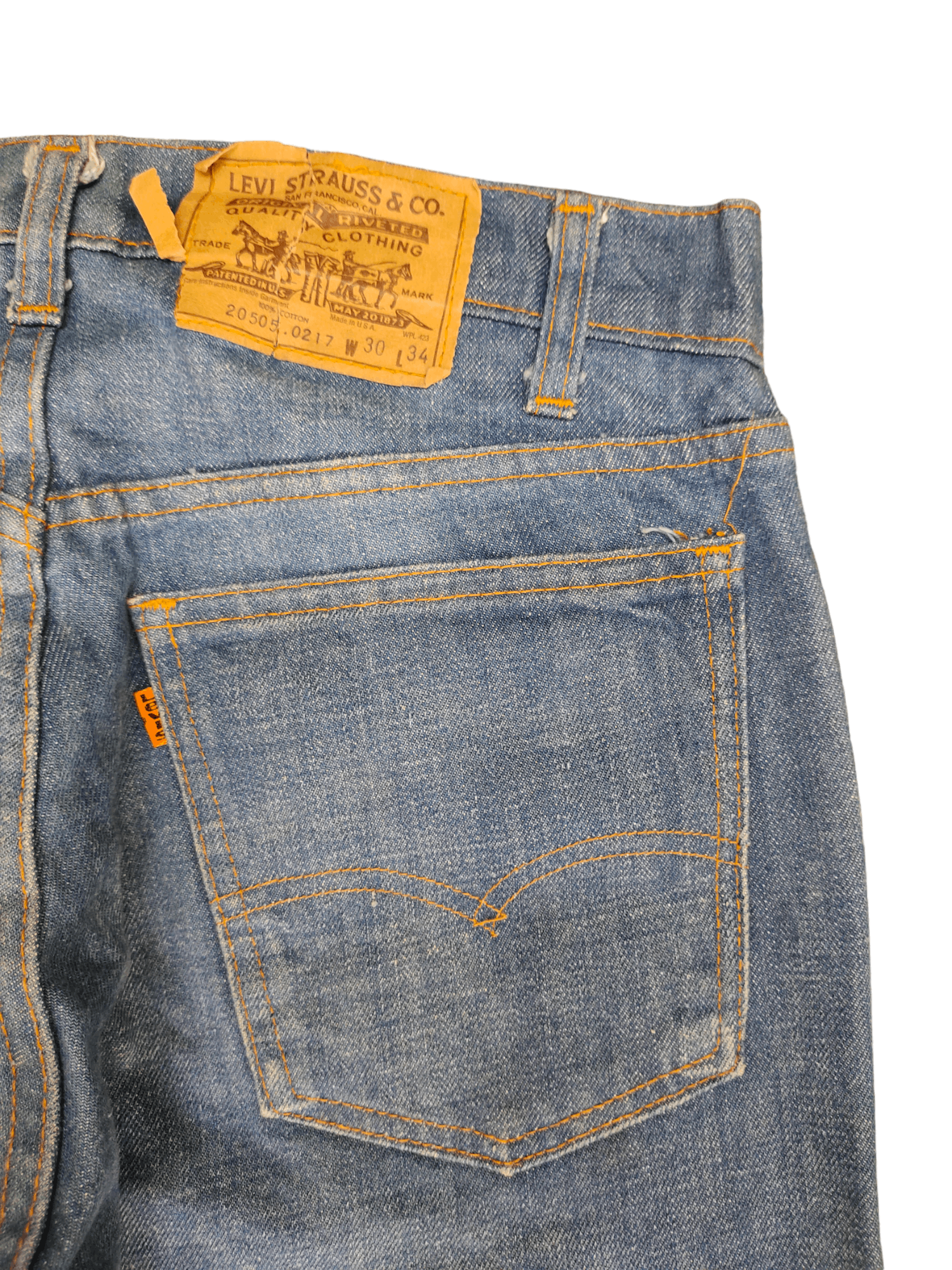 Levi's Vintage 80s Levis 505 Distressed Denim Jeans No#8 Size US 30 / EU 46 - 11 Thumbnail