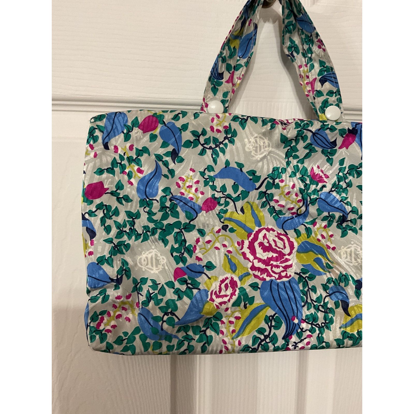 Christian Dior Monsieur Vtg Christian Dior 2 Handle Floral Cosmetic Bag Travel Case Size ONE SIZE - 2 Thumbnail