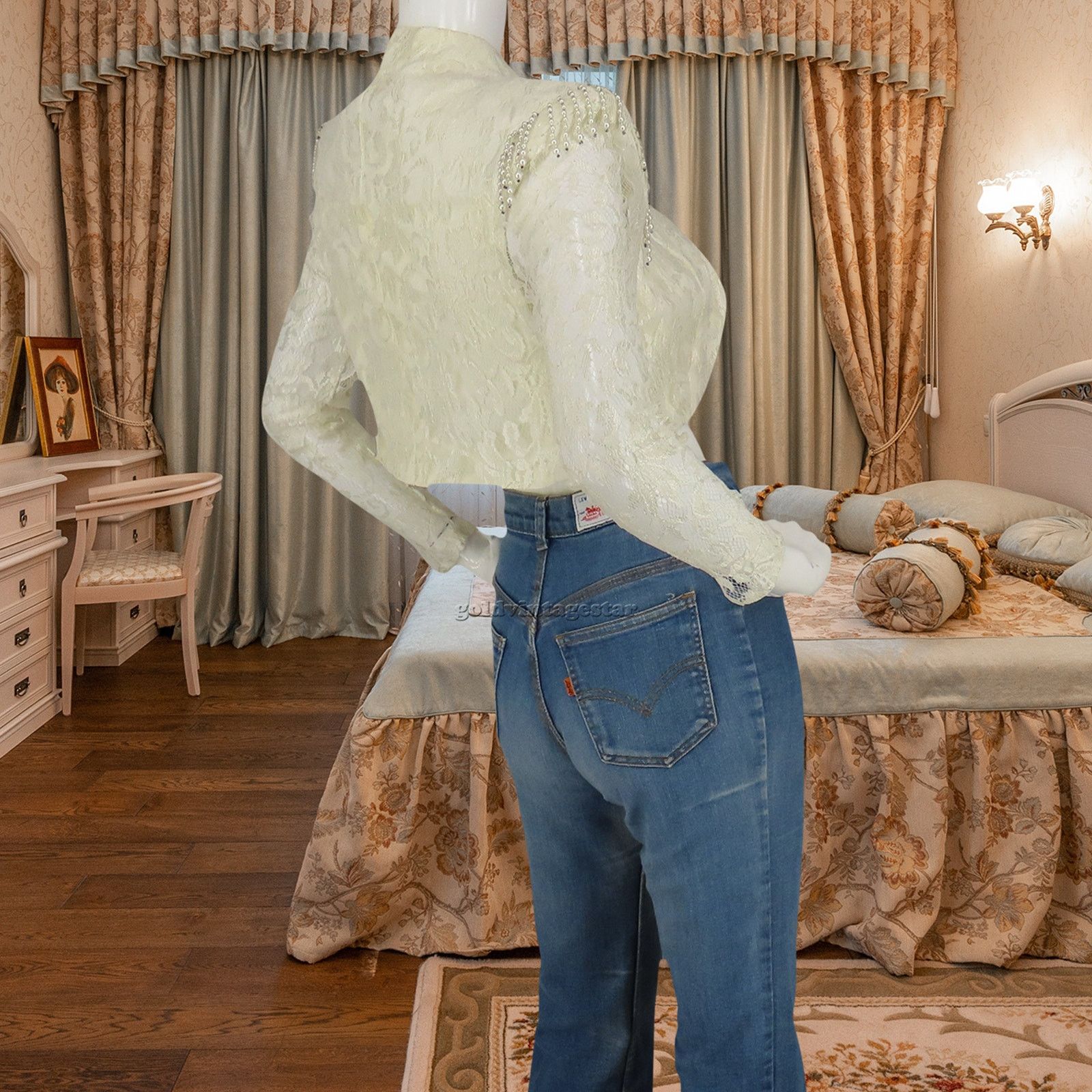 Other Eclectic Beaded Lace Crop Top Jacket Vintage XS Size XS / US 0-2 / IT 36-38 - 8 Thumbnail
