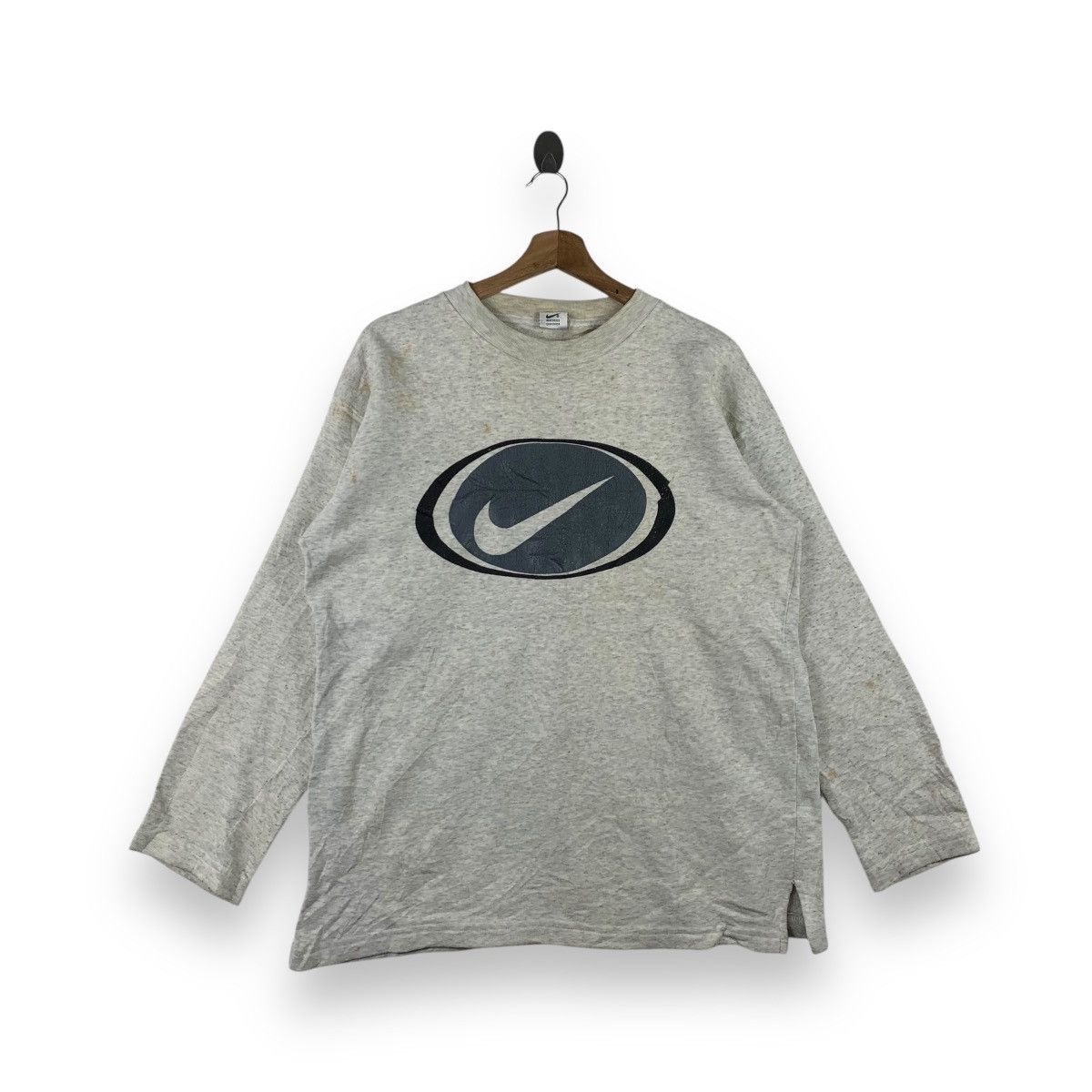 Nike Vintage 90’ NIKE SWOOSH Oval Football Logo Made In Usa Size US L / EU 52-54 / 3 - 1 Thumbnail