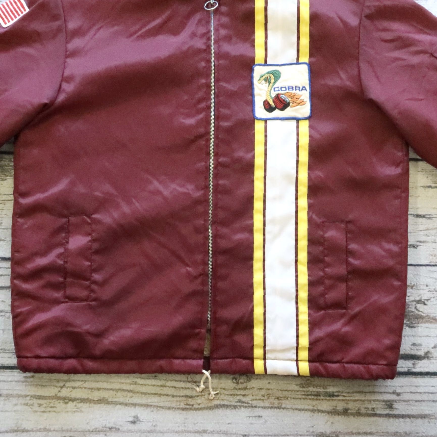 VINTAGE Ford Cobra Racing Jacket Mens Jacket L Red Ford Cobra Racing Jacket Mens L Red Vintage