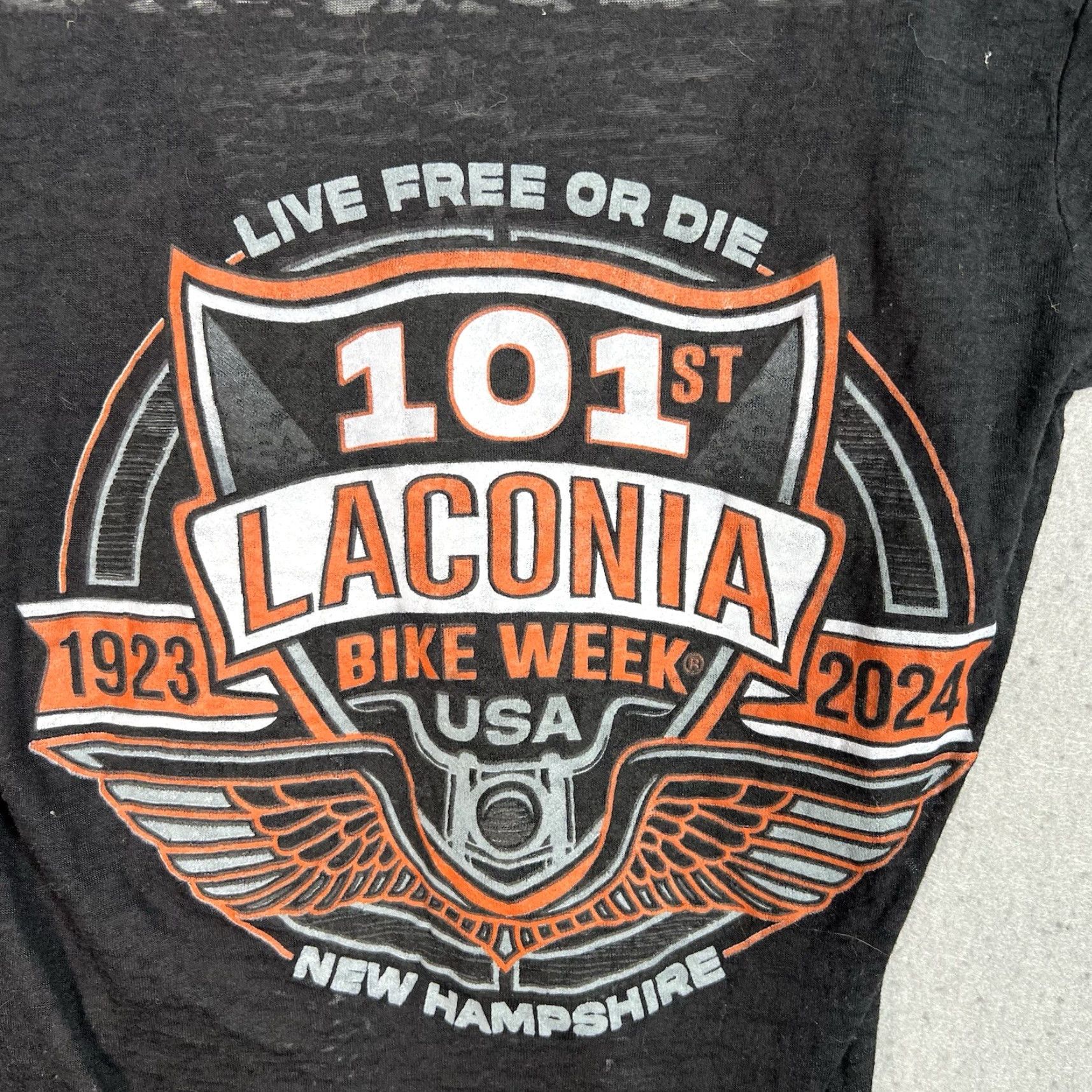 Vintage VINTAGE 101st Laconia Bike Week Motorcycle V Neck T Shirt Womens Small Black Size S / US 4 / IT 40 - 7 Thumbnail