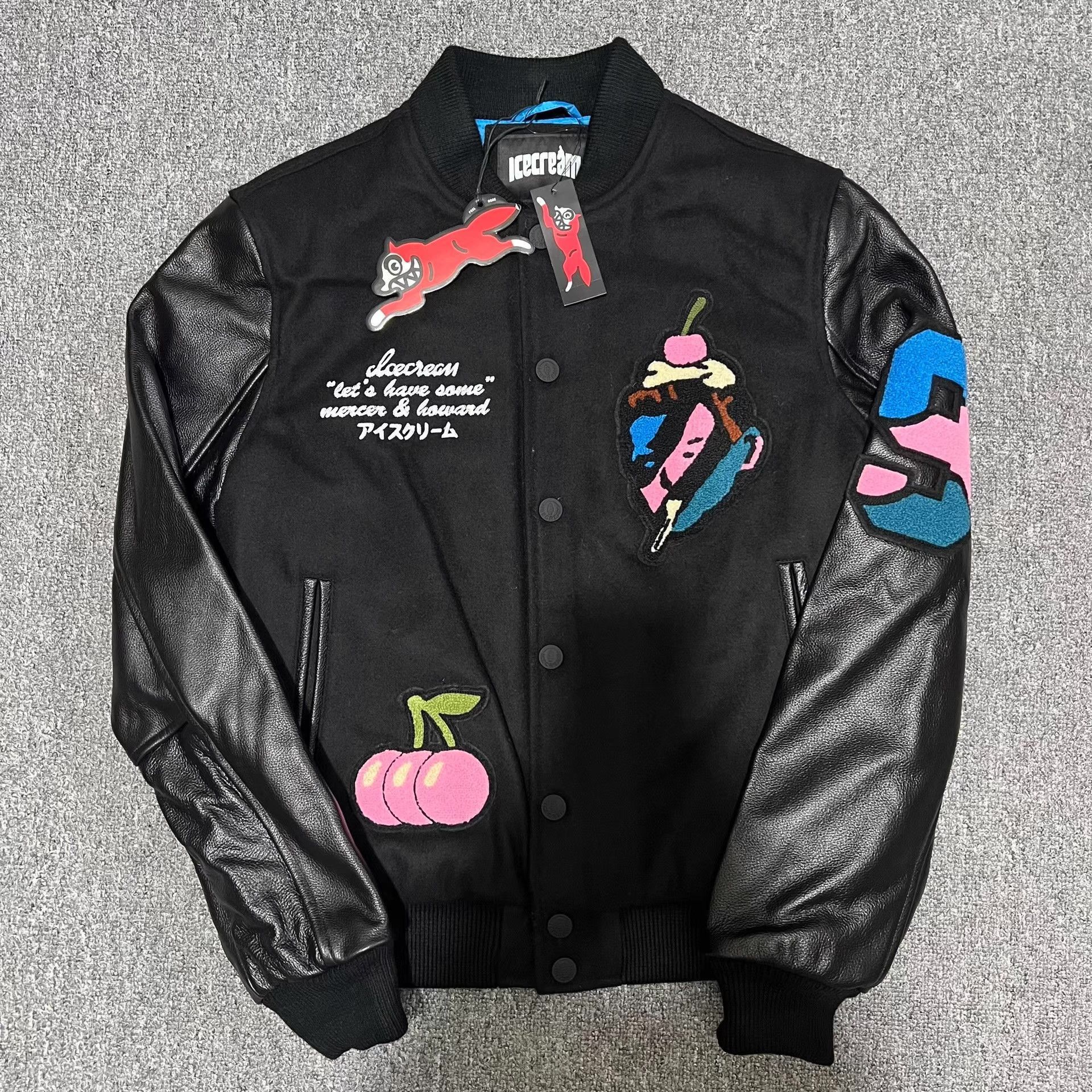 Billionaire Boys Club Black Bomber Jacket with Embroidered Patches Size US S / EU 44-46 / 1 - 1 Thumbnail