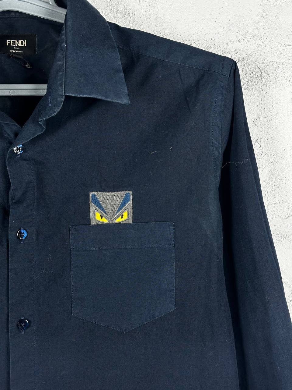 Fendi Rare Vintage Fendi Eyes Pocket Logo Casual Shirt Size S Size US S / EU 44-46 / 1 - 4 Thumbnail